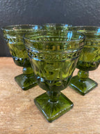 Vintage Green Goblets | Set Of Four