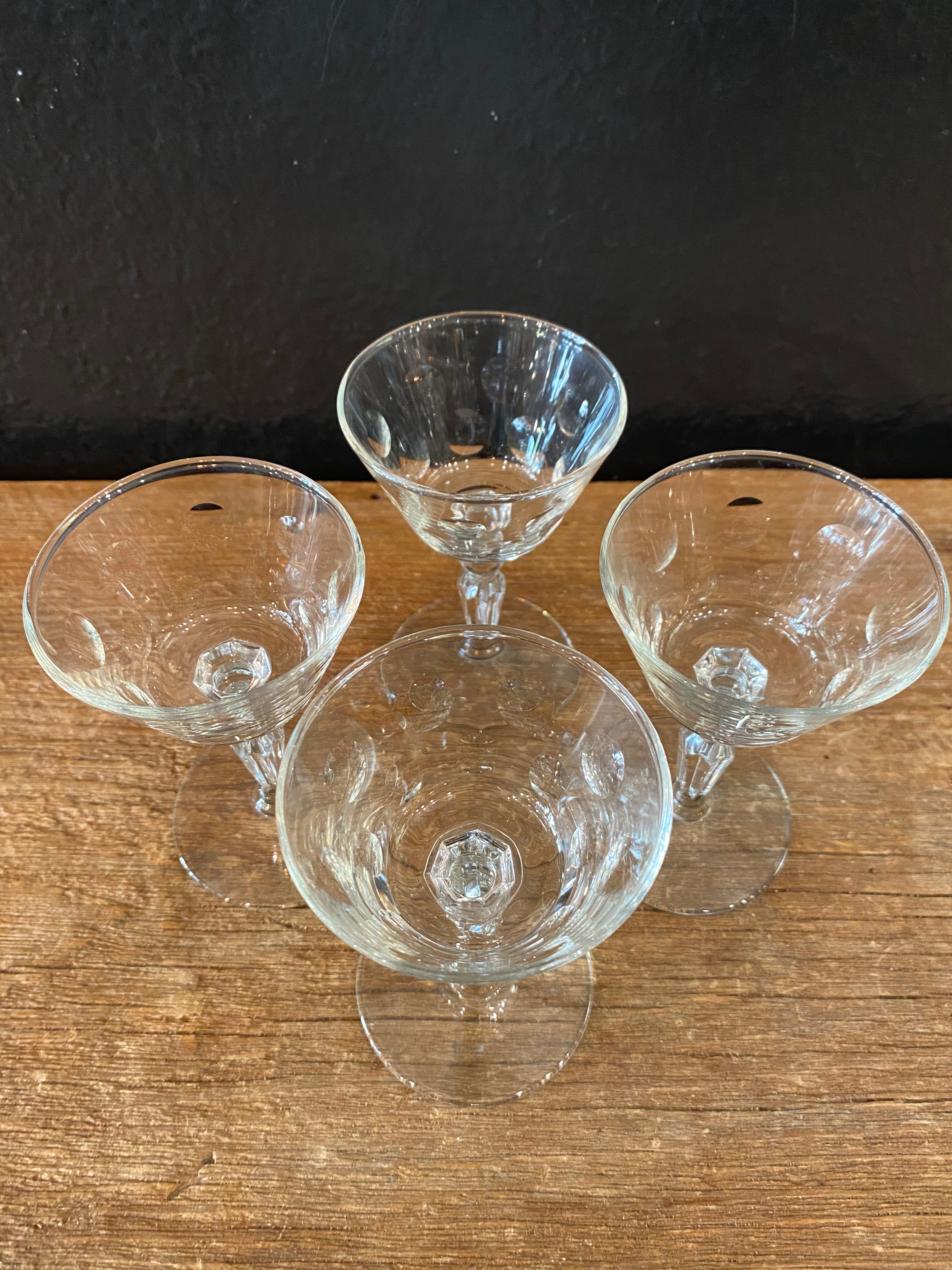Vintage Polka Dot Stemmed Glasses