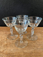 Vintage Polka Dot Stemmed Glasses