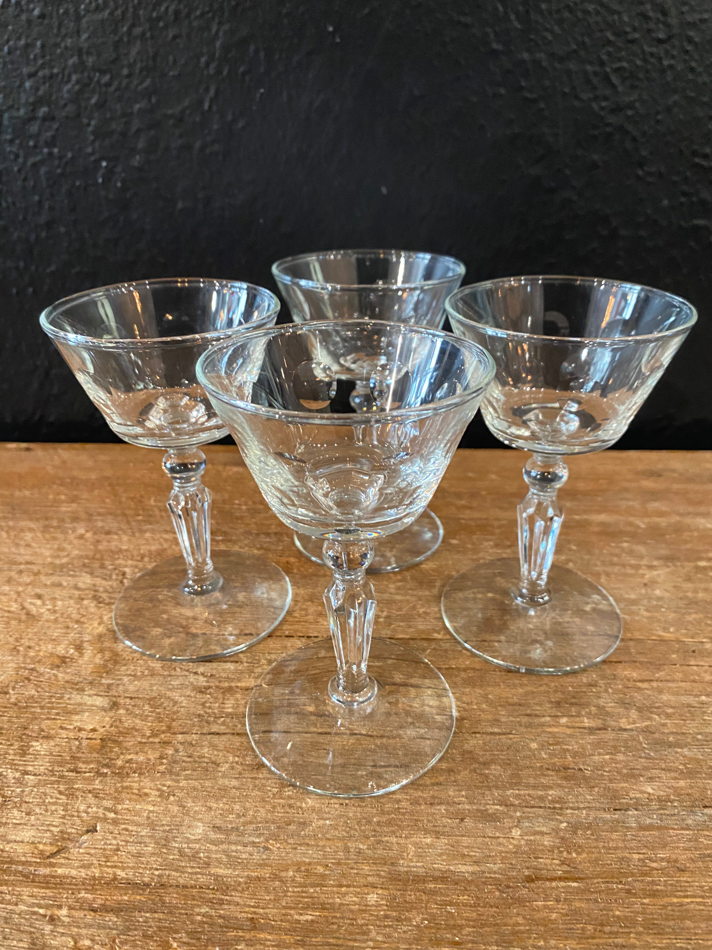 Vintage Polka Dot Stemmed Glasses