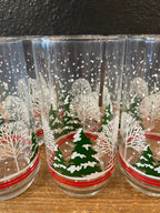 Vintage Winter Wonderland Glasses | Set Of Six