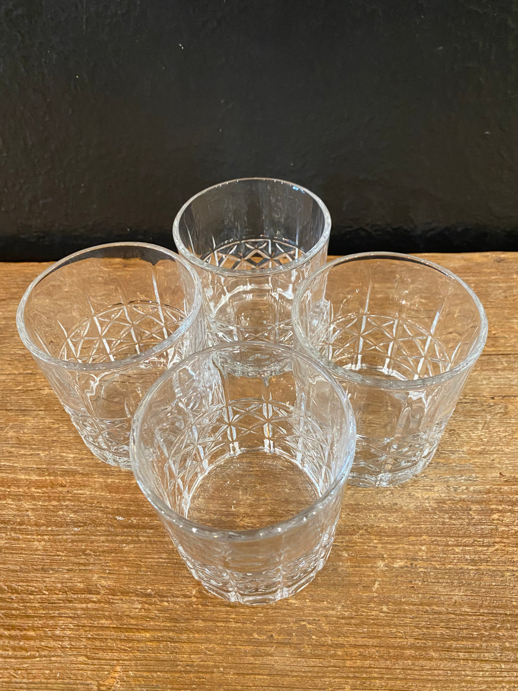 Cut Glass Old Fashioned Glasses | Set Of Four