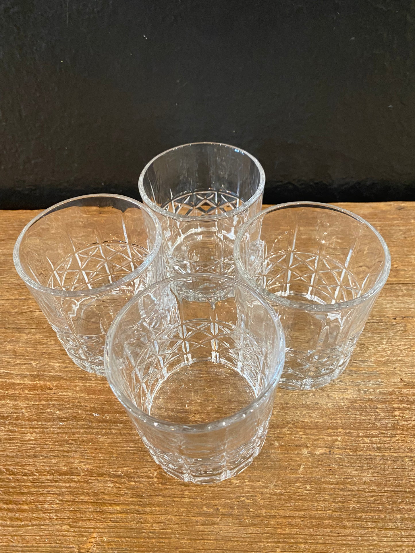 Cut Glass Old Fashioned Glasses | Set Of Four