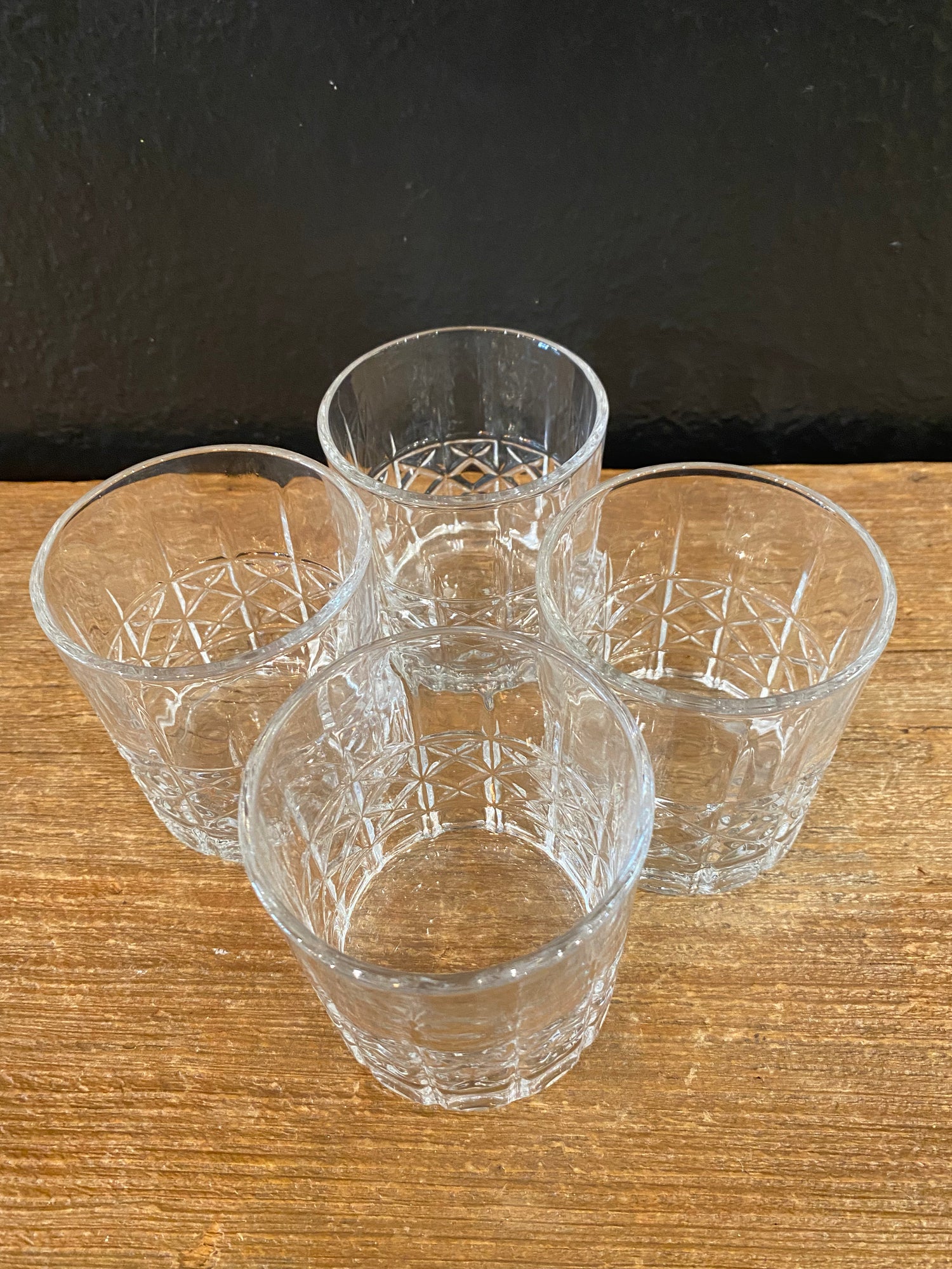 Cut Glass Old Fashioned Glasses | Set Of Four