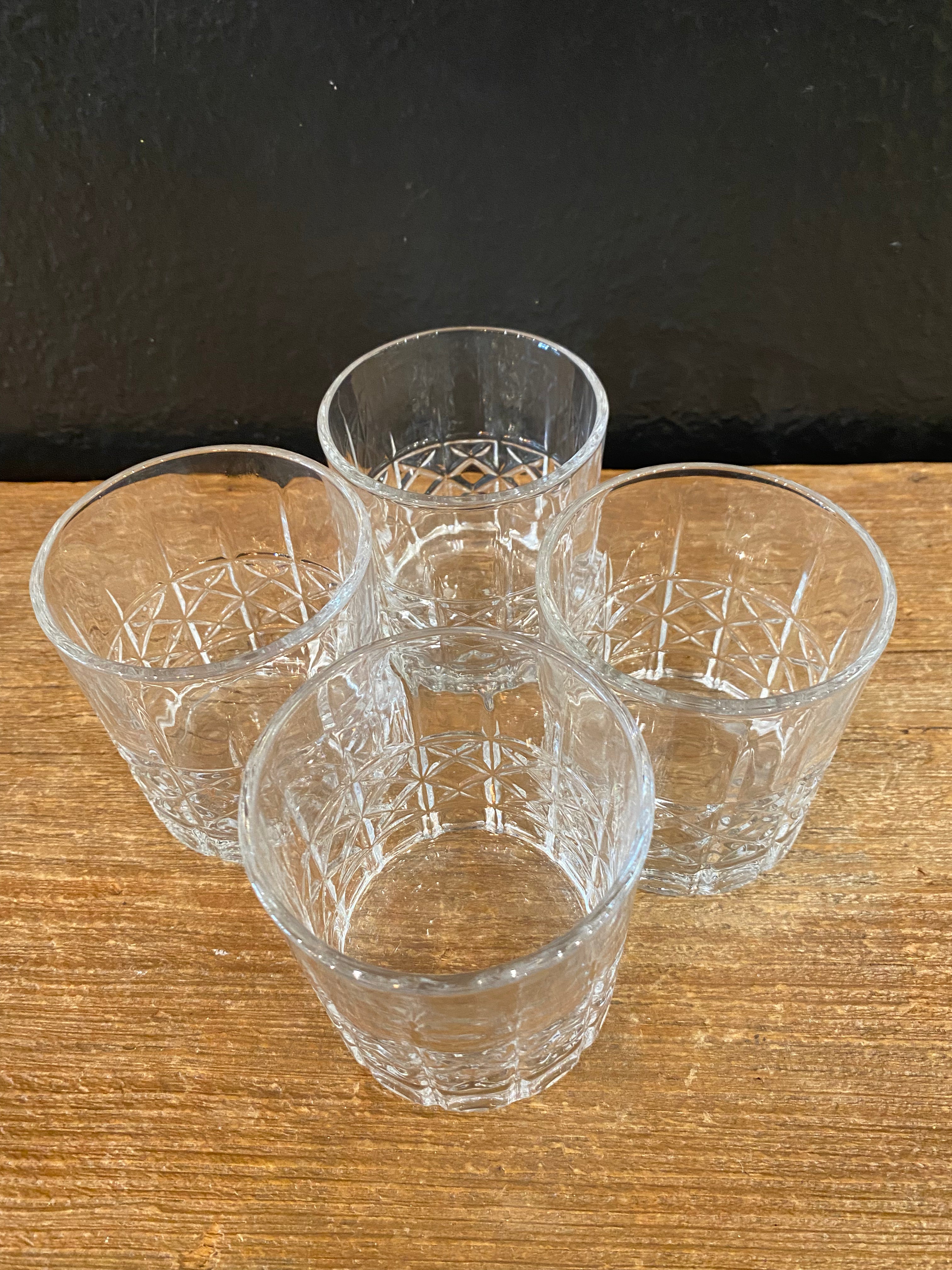 Cut Glass Old Fashioned Glasses | Set Of Four