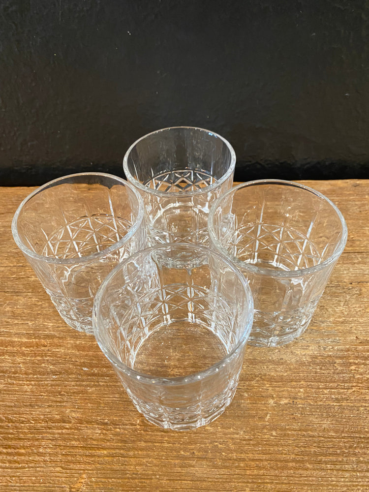 Cut Glass Old Fashioned Glasses | Set Of Four