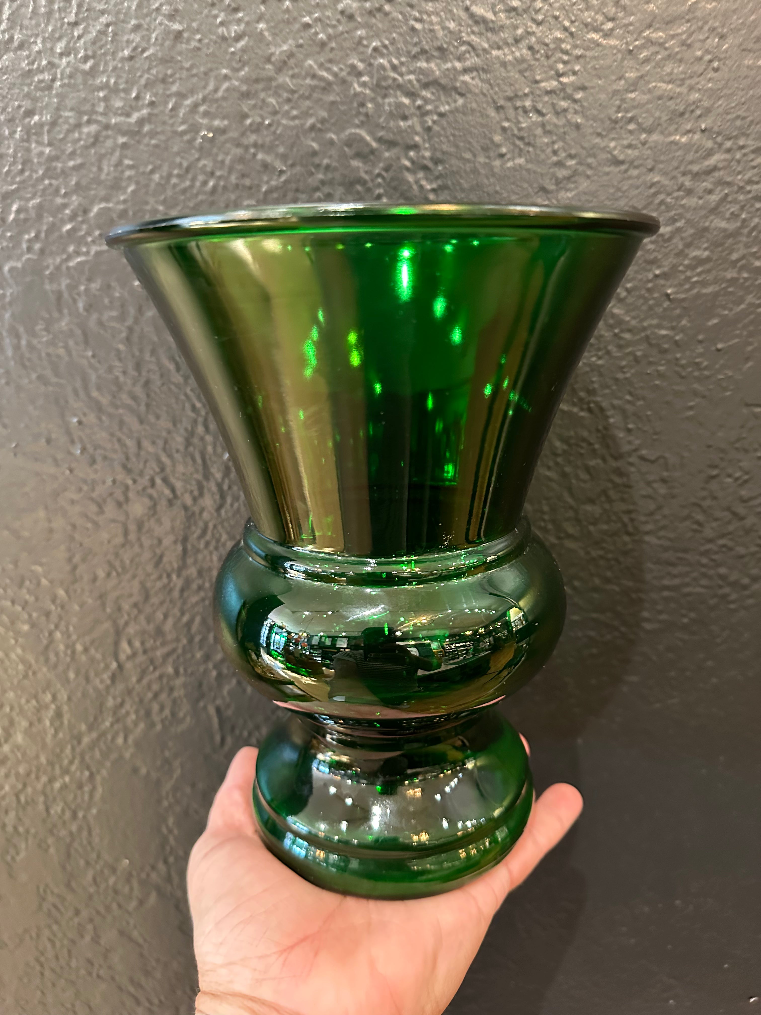 Napco Green Glass Vase