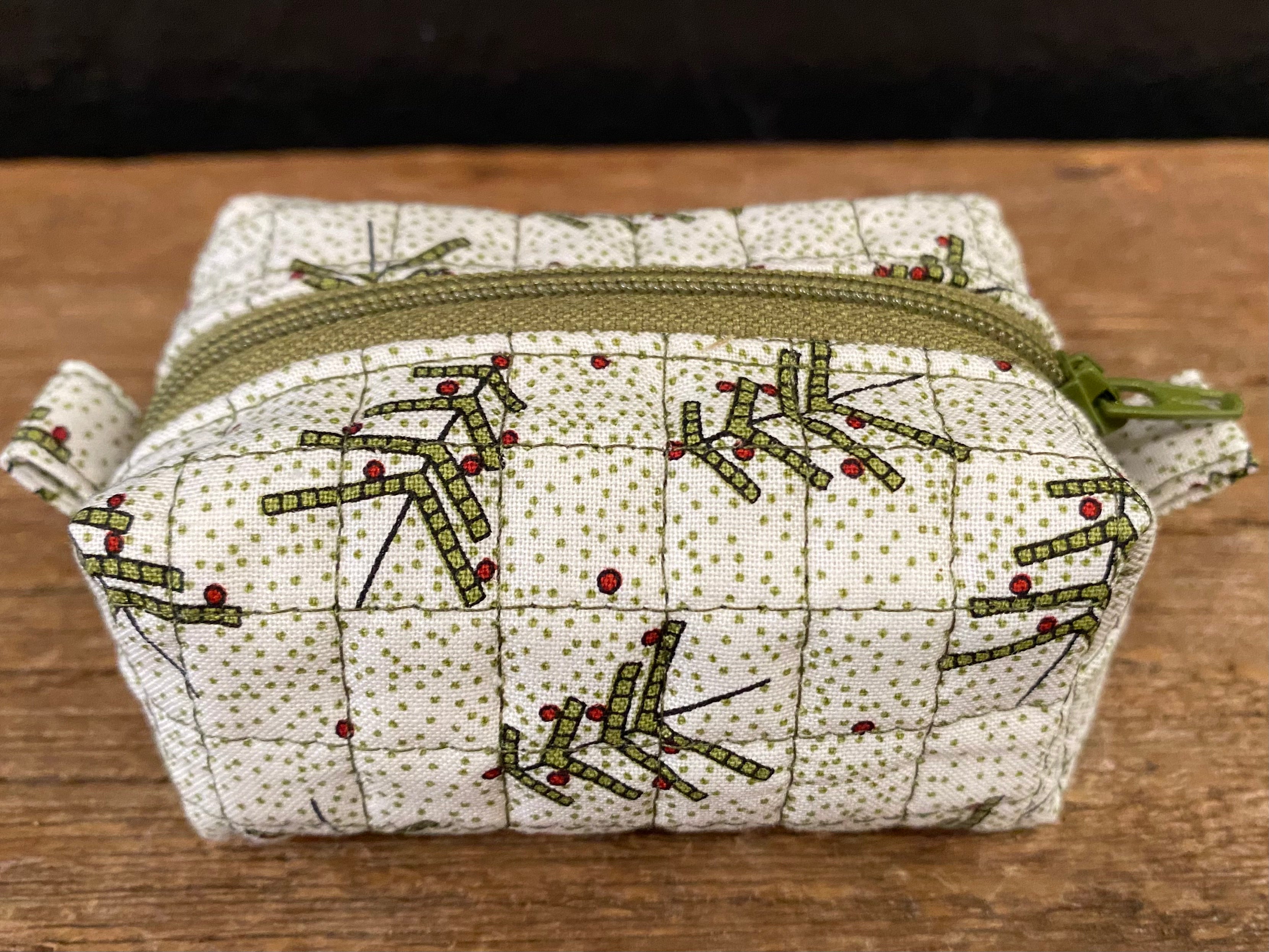 Holiday Hand Sewn Zippered Pouch