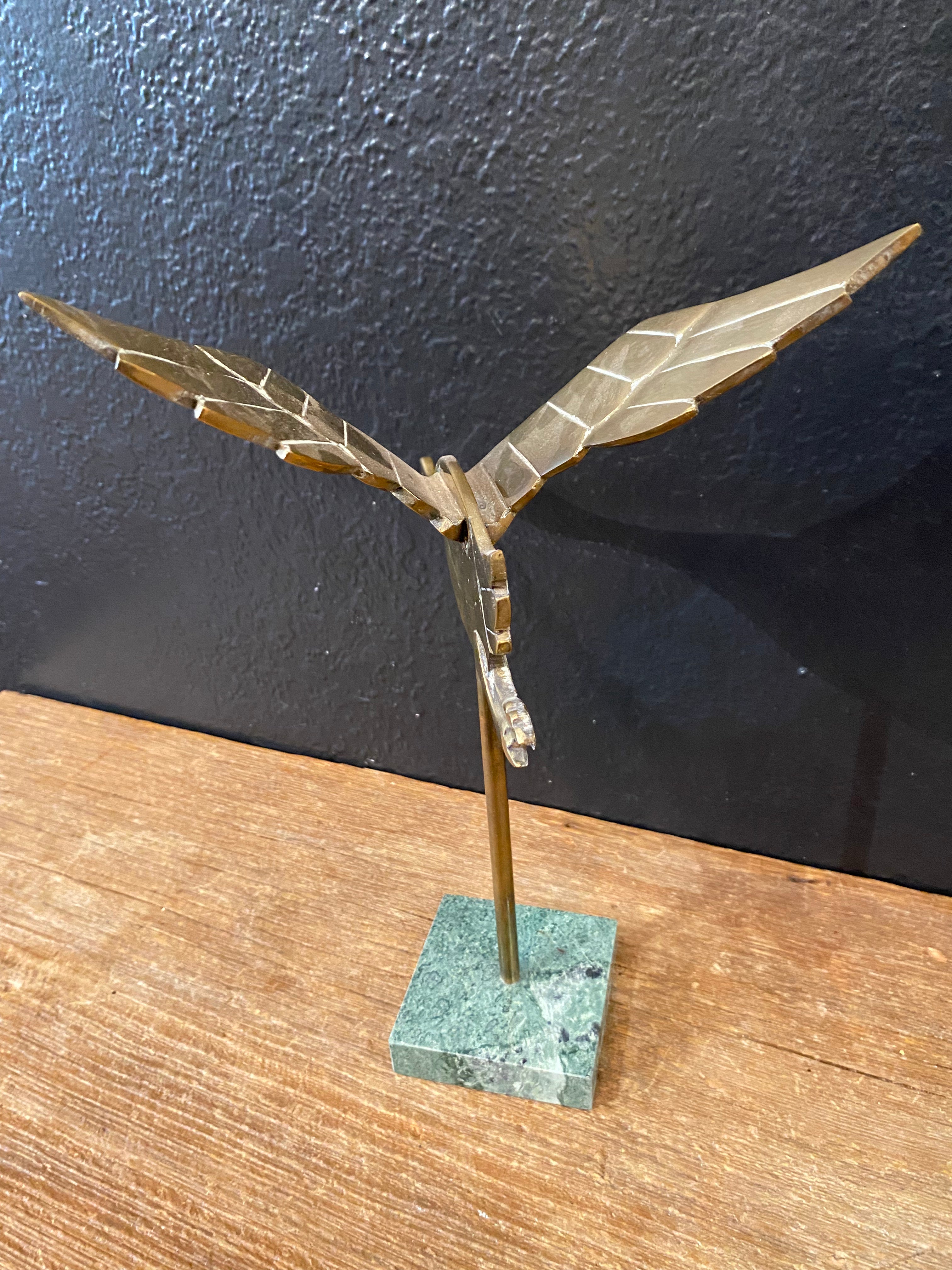 Brass Duck On Marble Base