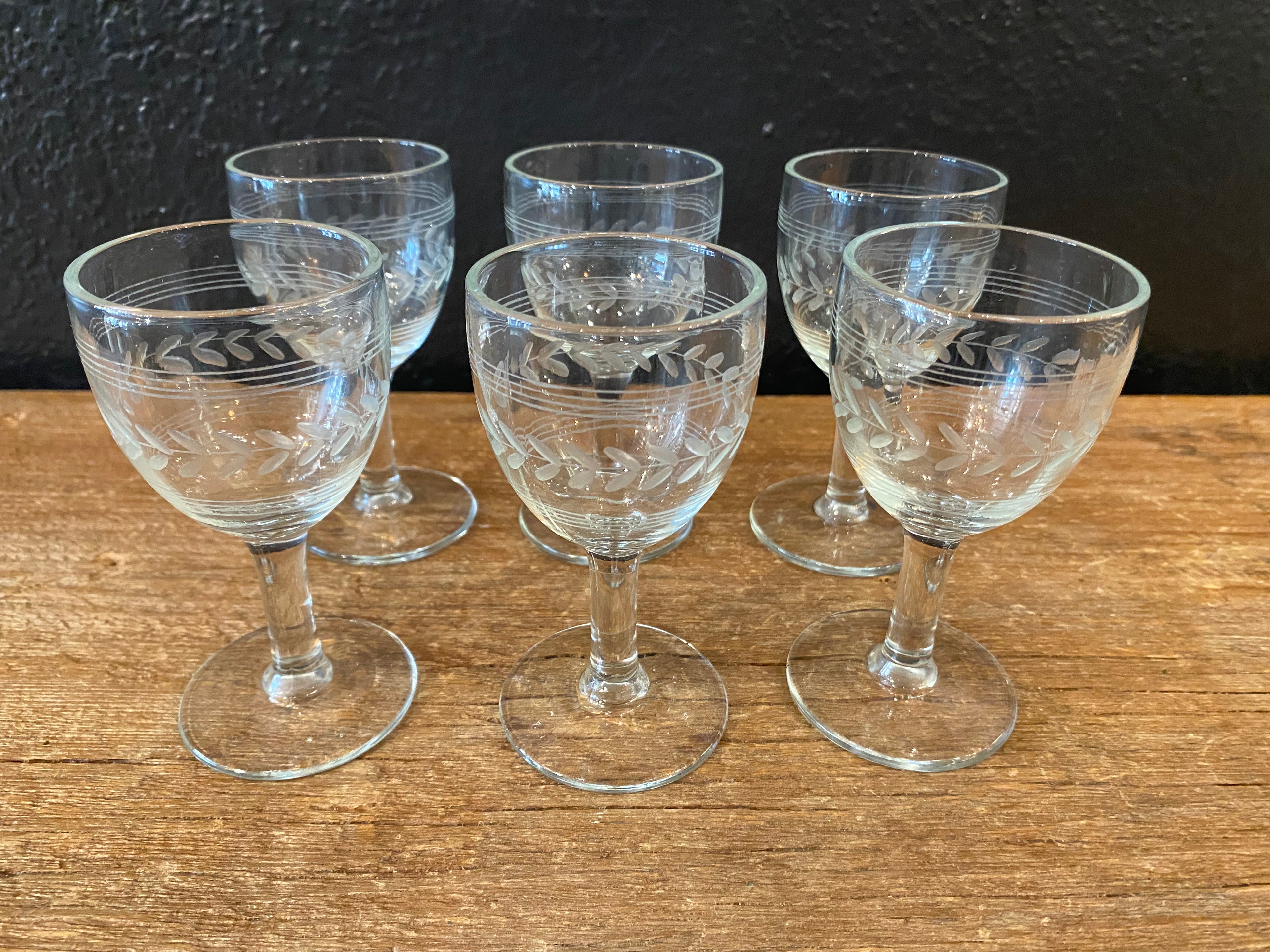 Vintage Cordial Glasses | Set Of Six