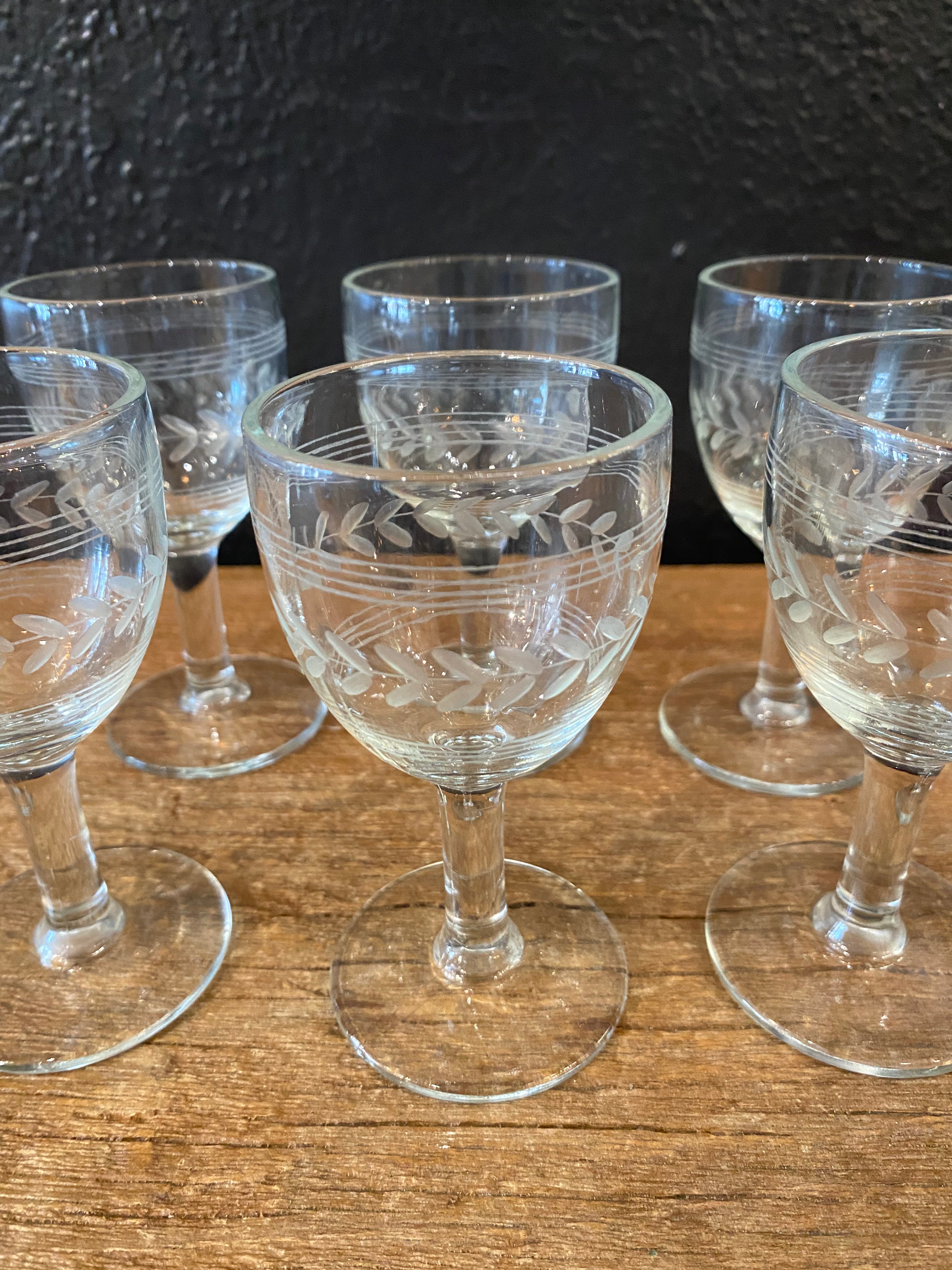 Vintage Cordial Glasses | Set Of Six