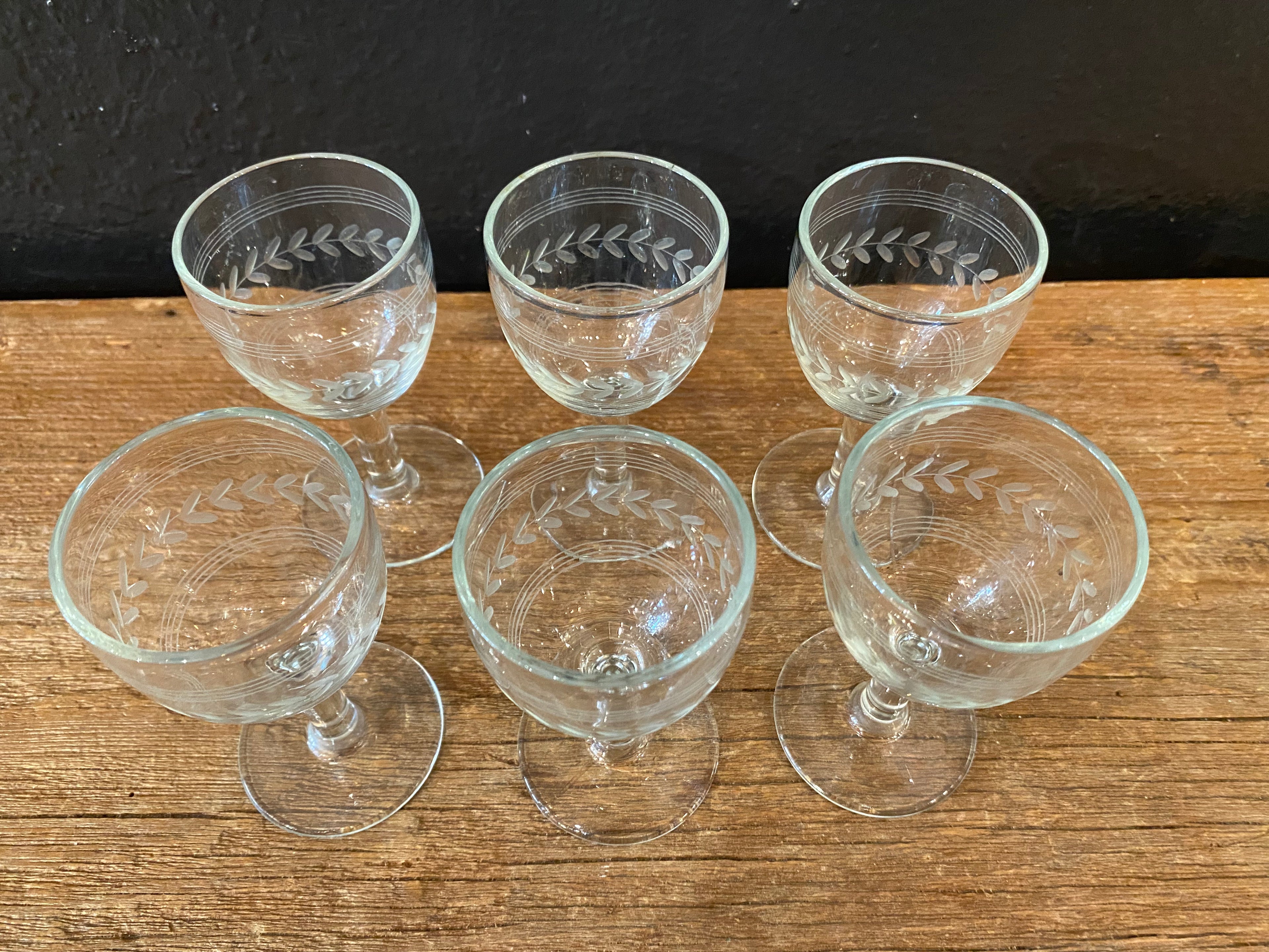 Vintage Cordial Glasses | Set Of Six