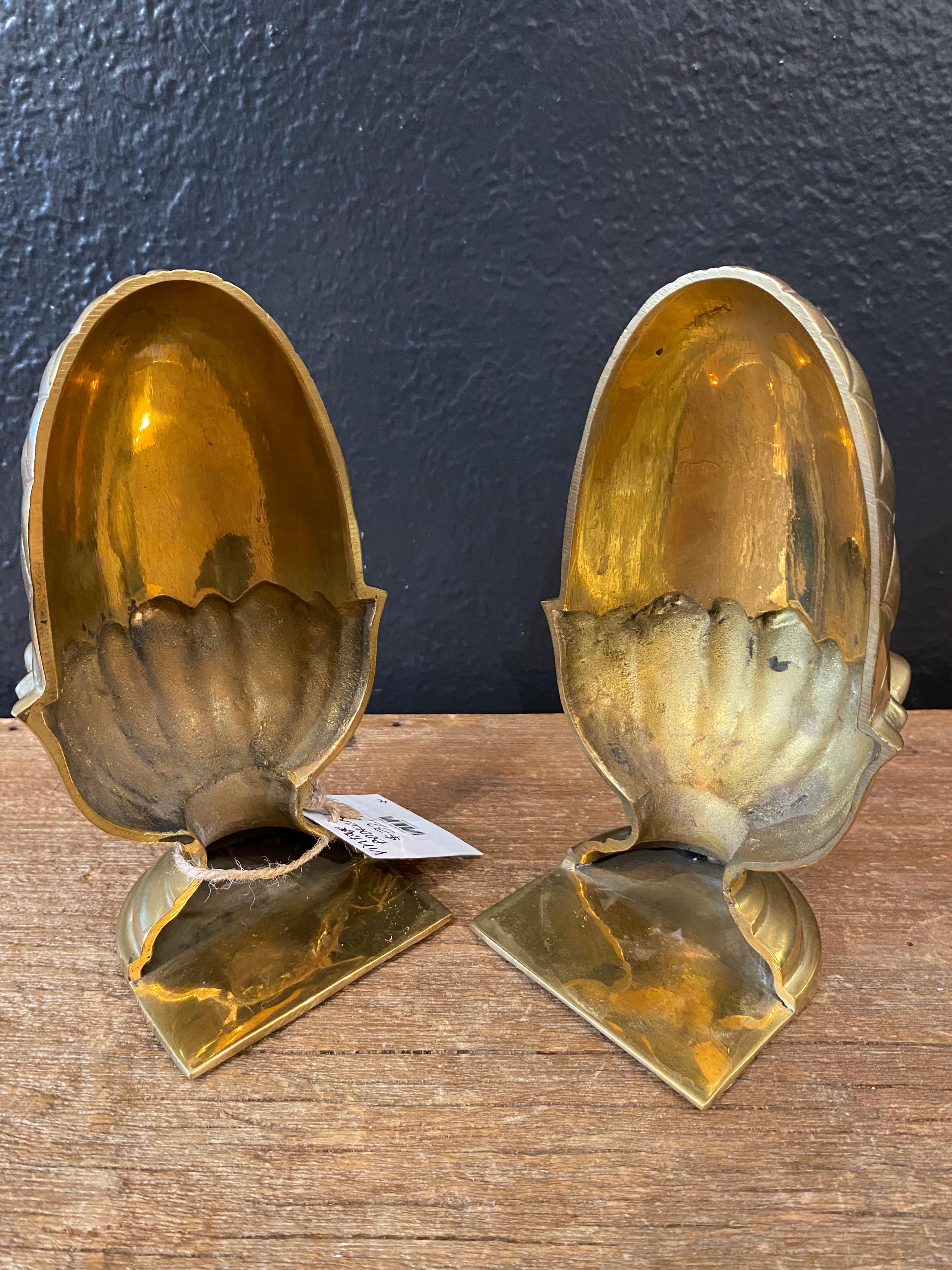 Brass Pineapple Bookends
