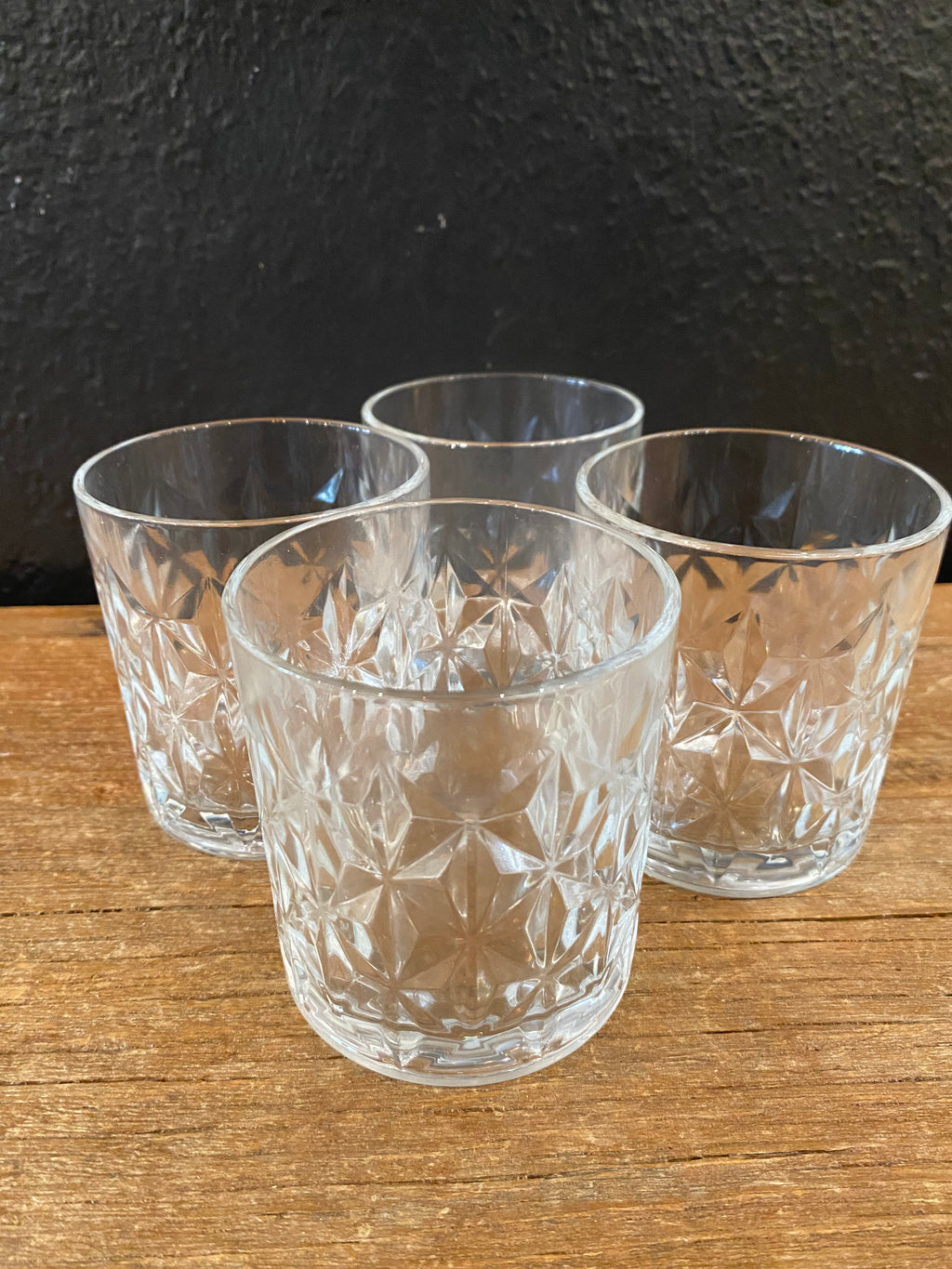 Cut-Glass Brookstone Rocks Glasses | Set of 4