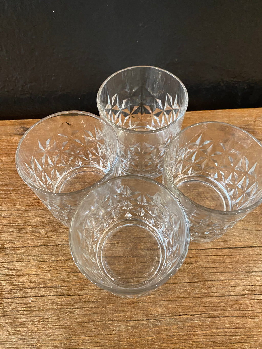 Cut-Glass Brookstone Rocks Glasses | Set of 4