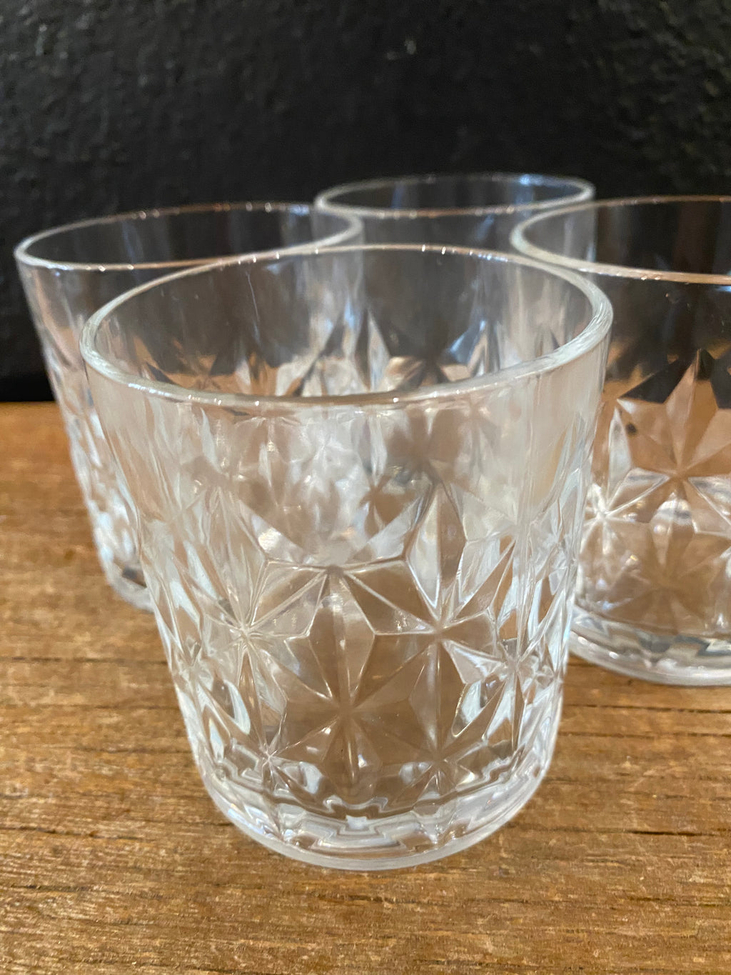 Cut-Glass Brookstone Rocks Glasses | Set of 4