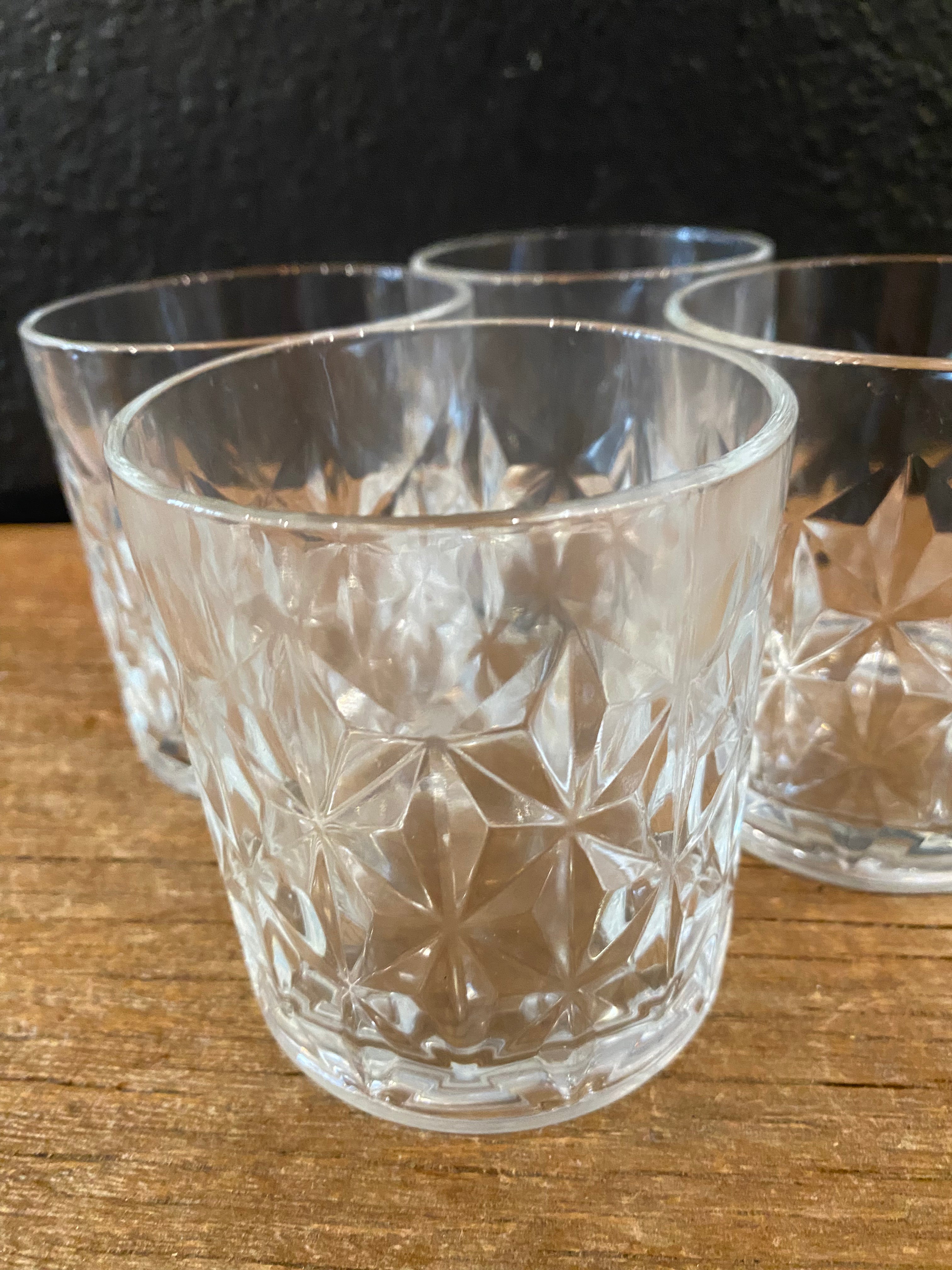 Cut-Glass Brookstone Rocks Glasses | Set of 4