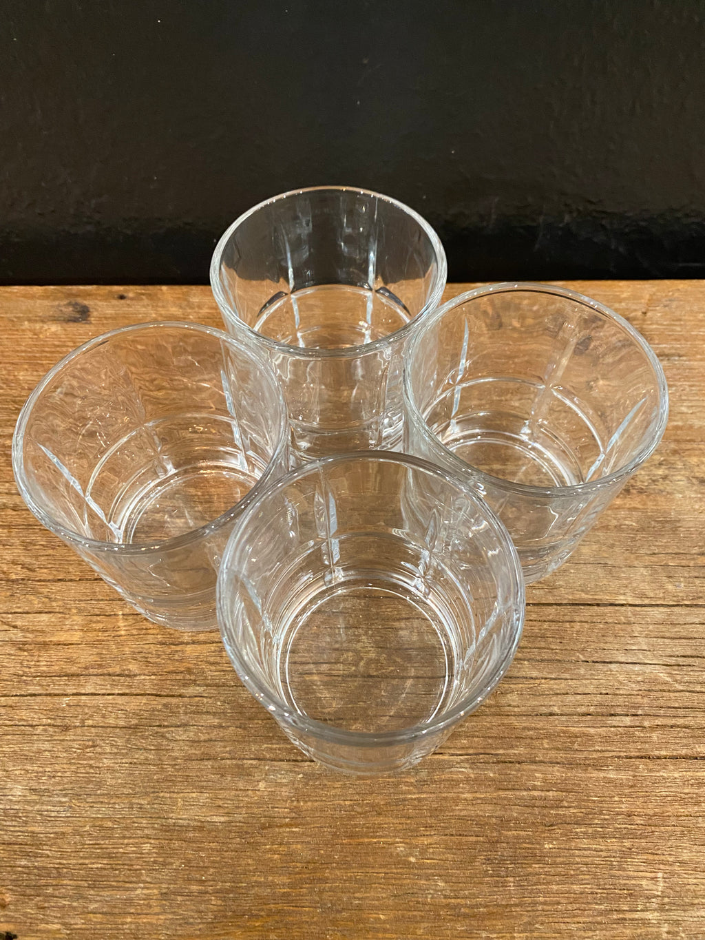 Plaid Pattern Whiskey Glasses | Set Of Four