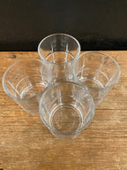 Plaid Pattern Whiskey Glasses | Set Of Four