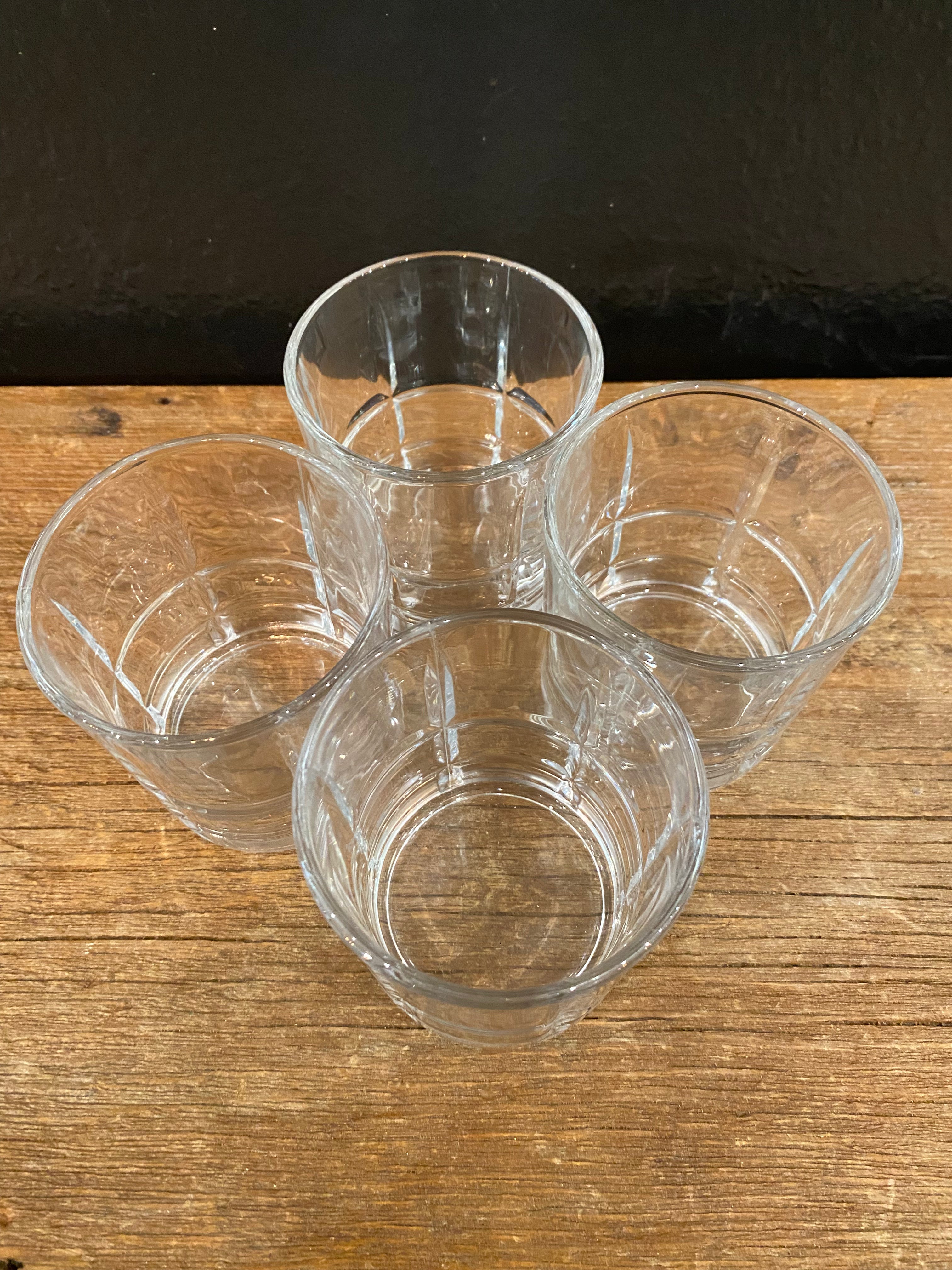 Plaid Pattern Whiskey Glasses | Set Of Four