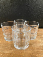 Plaid Pattern Whiskey Glasses | Set Of Four
