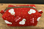 Holiday Hand Sewn Zippered Pouch