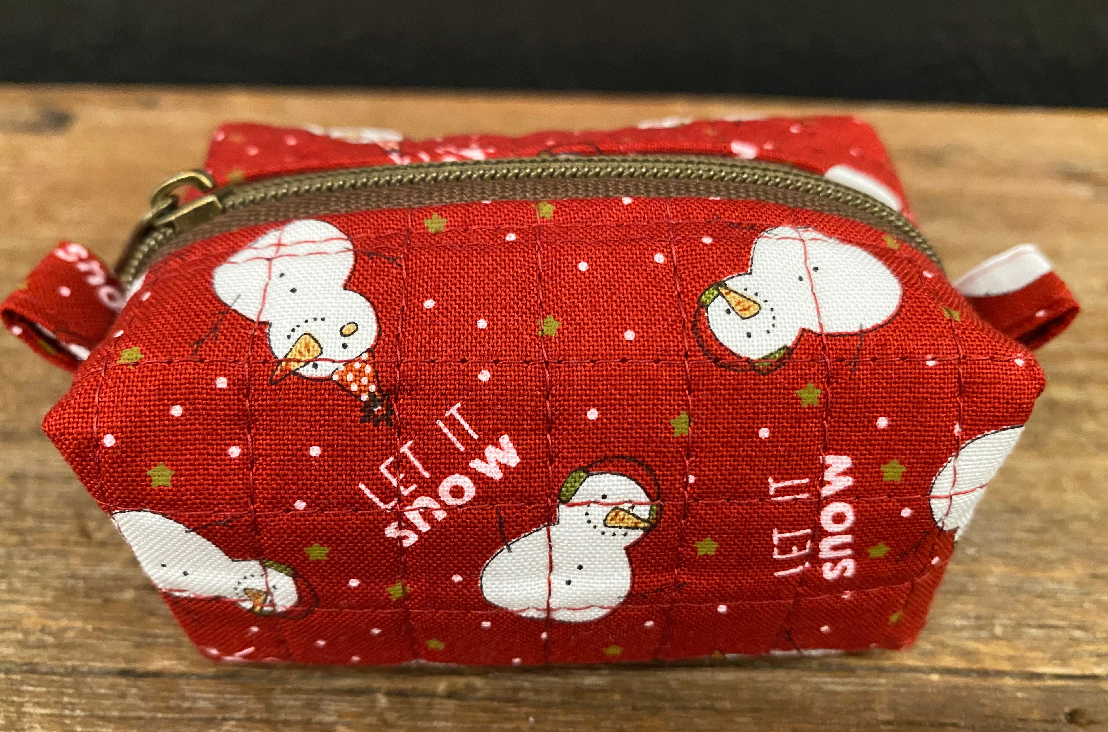 Holiday Hand Sewn Zippered Pouch