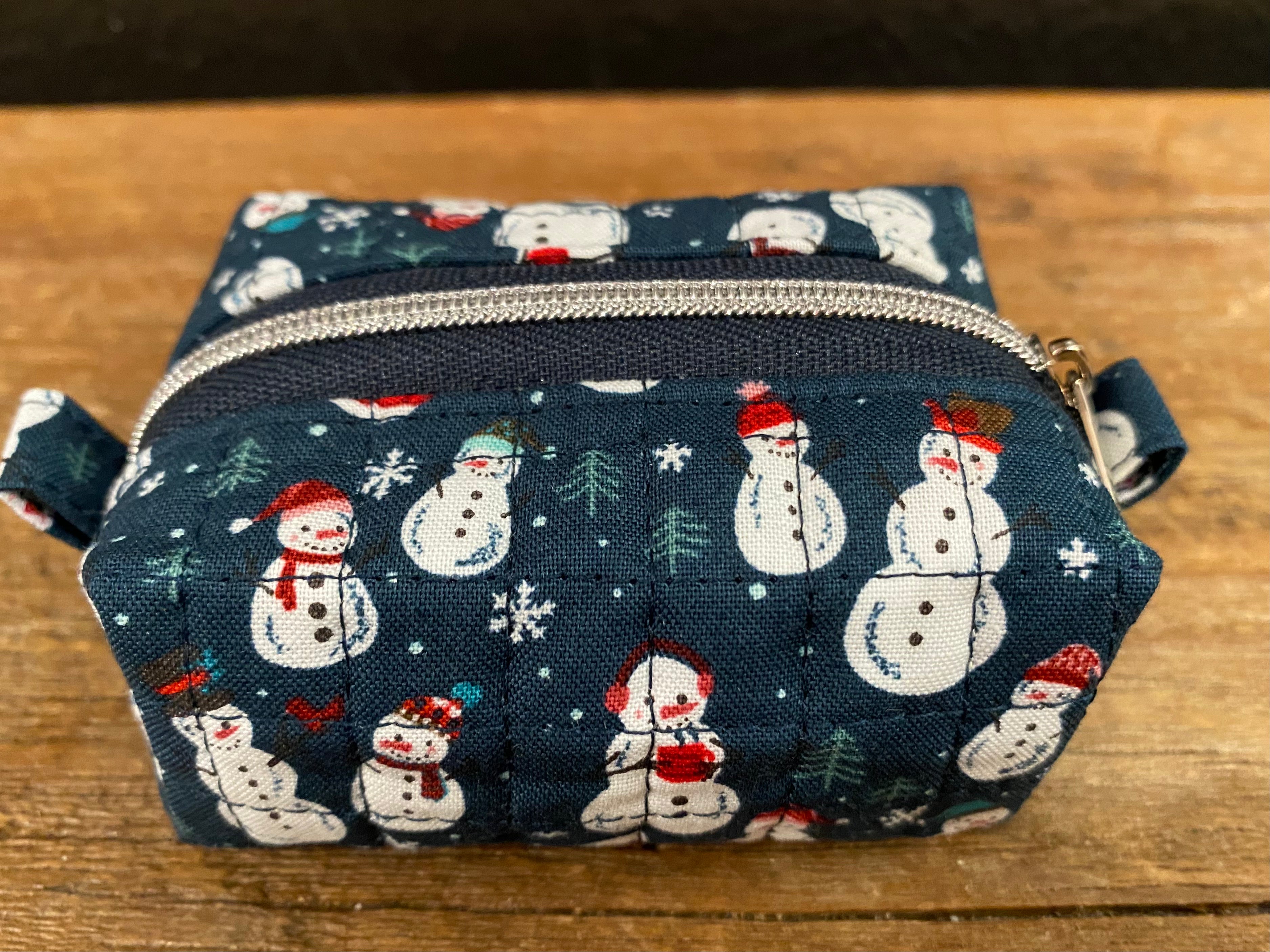 Holiday Hand Sewn Zippered Pouch