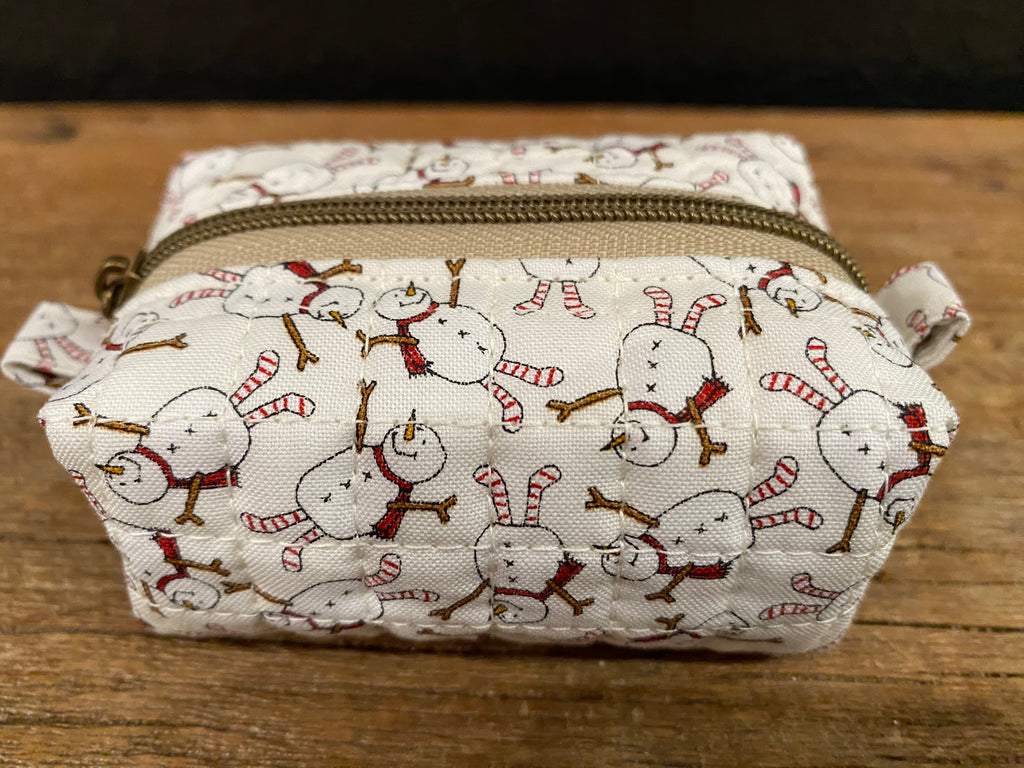 Holiday Hand Sewn Zippered Pouch