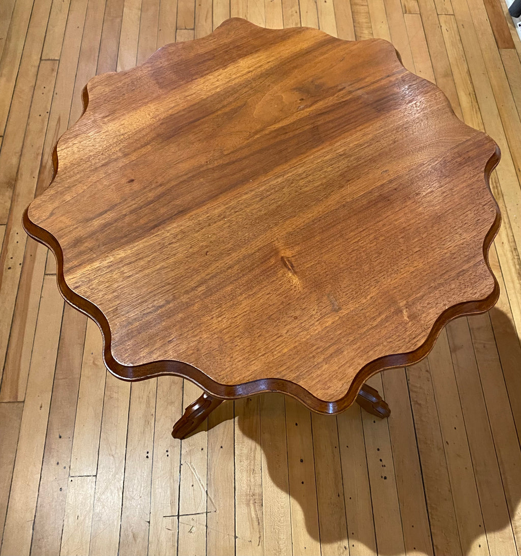 Antique Table With Scalloped Edges