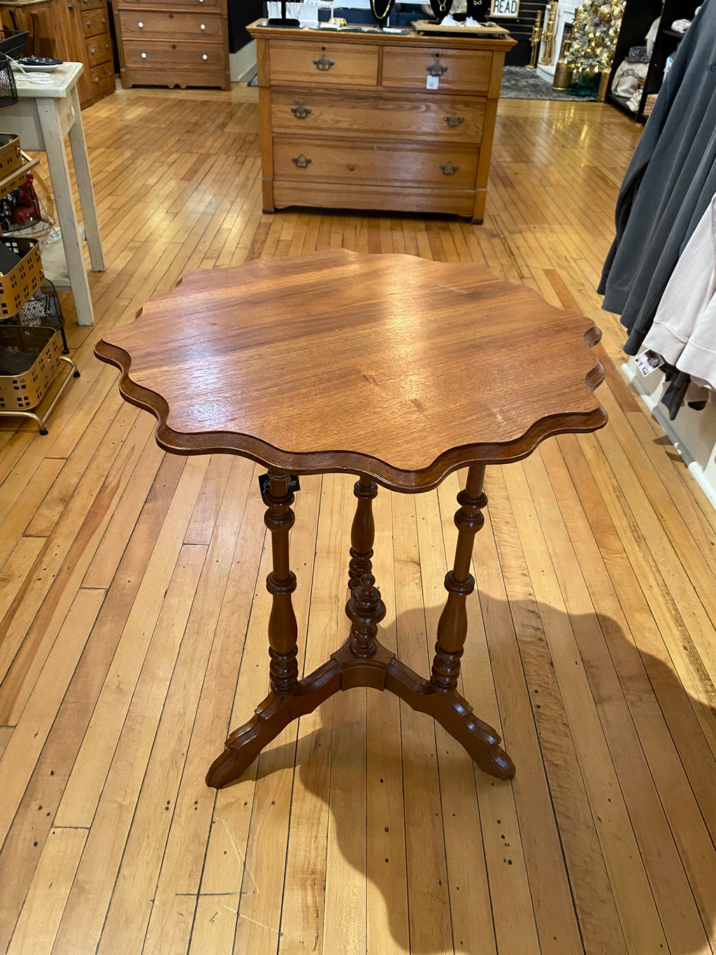 Antique Table With Scalloped Edges