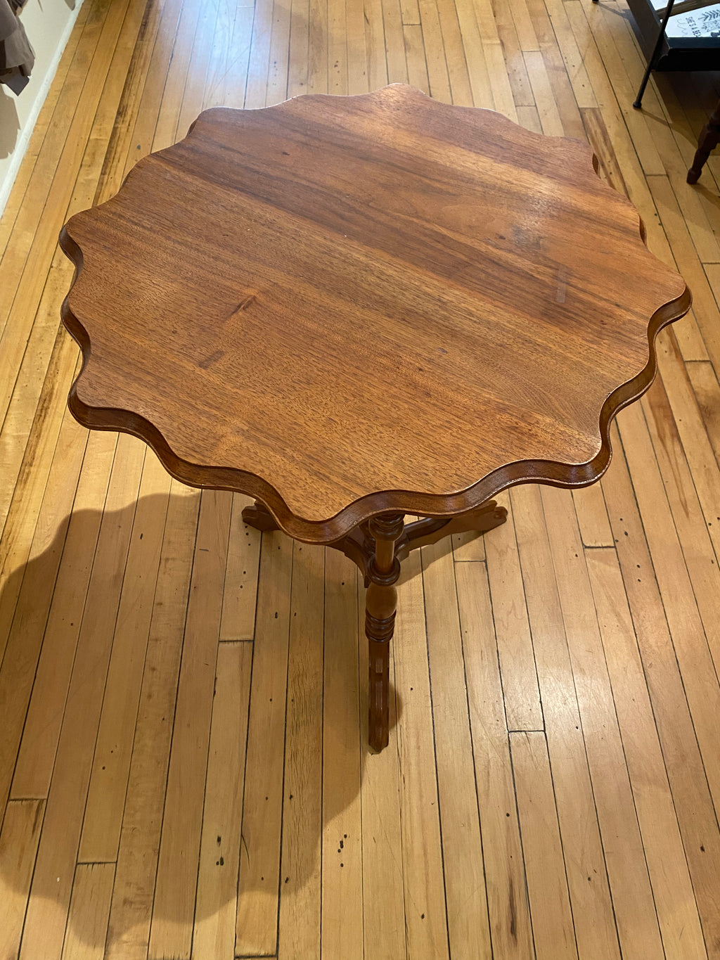 Antique Table With Scalloped Edges