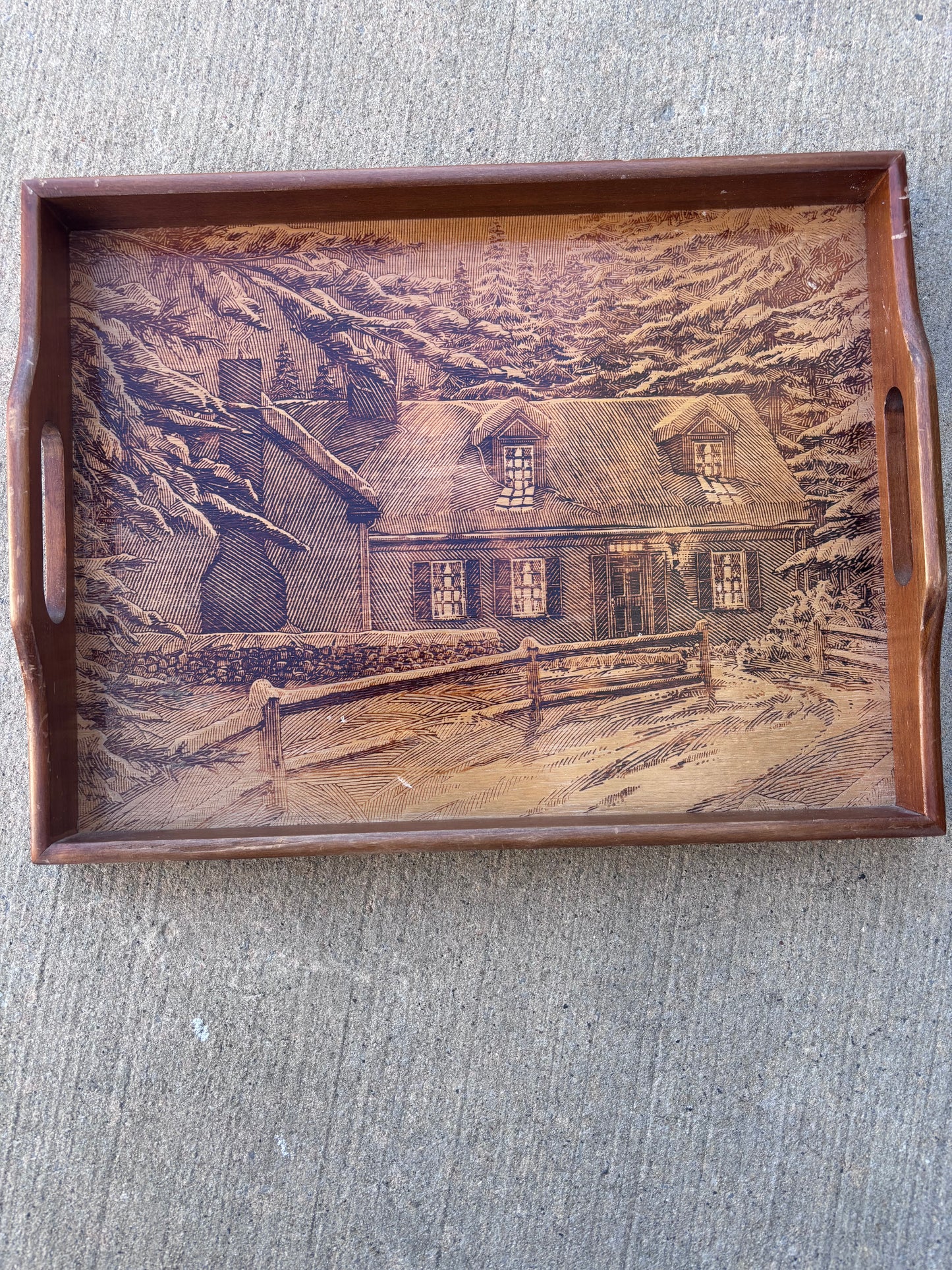 House of Lloyd Winter Cottage Tray