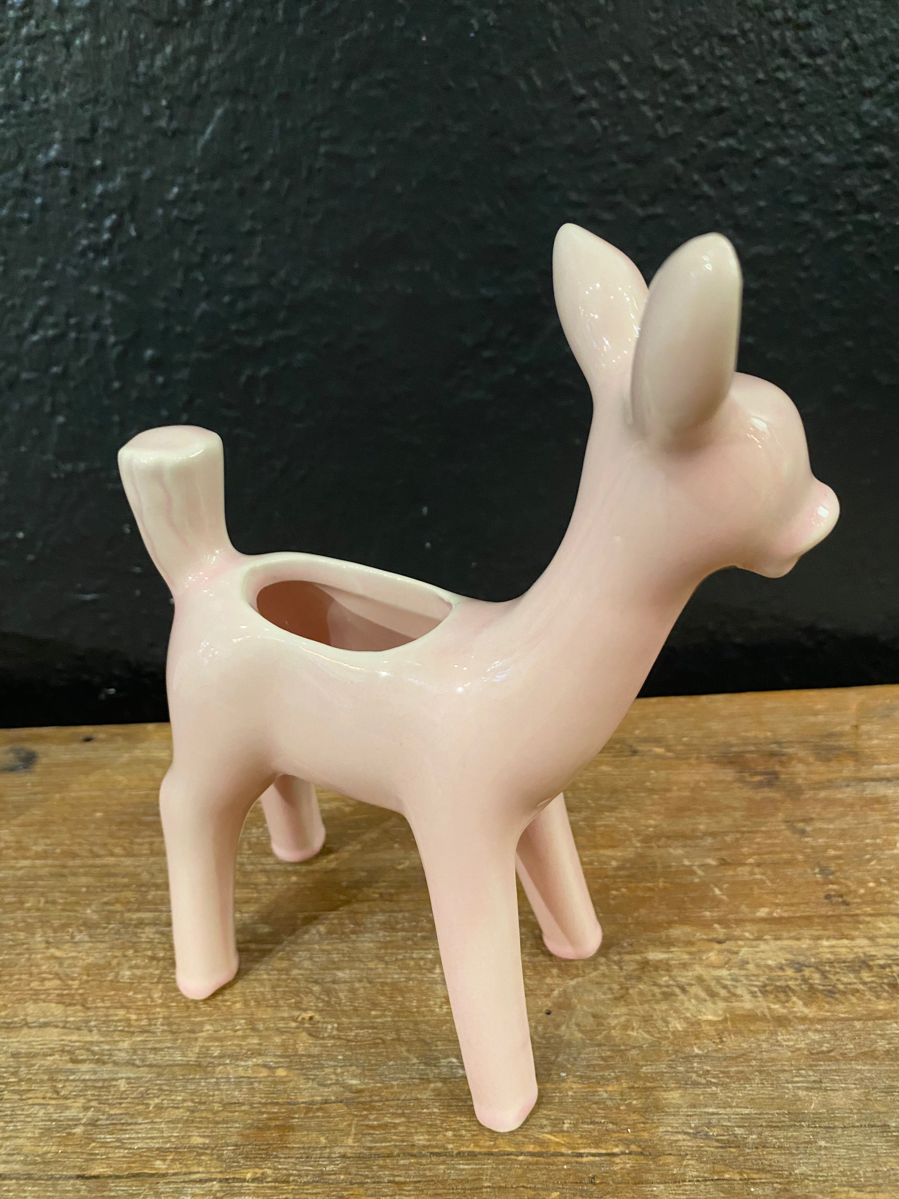 MCM Pottery Deer Planter