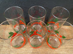 Libbey Holly Berry High Ball Glasses | Set of 6