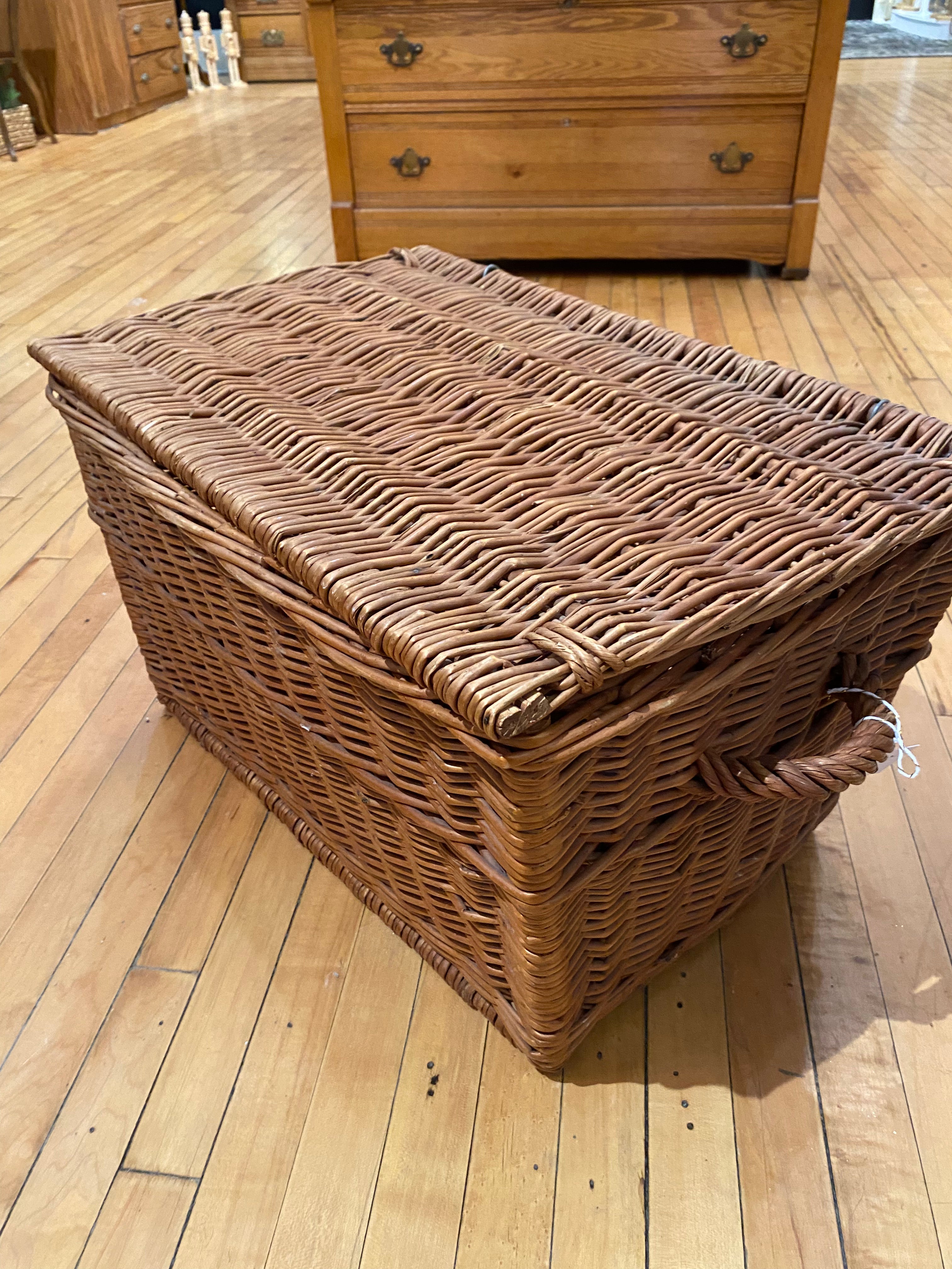 Antique Wicker Trunk