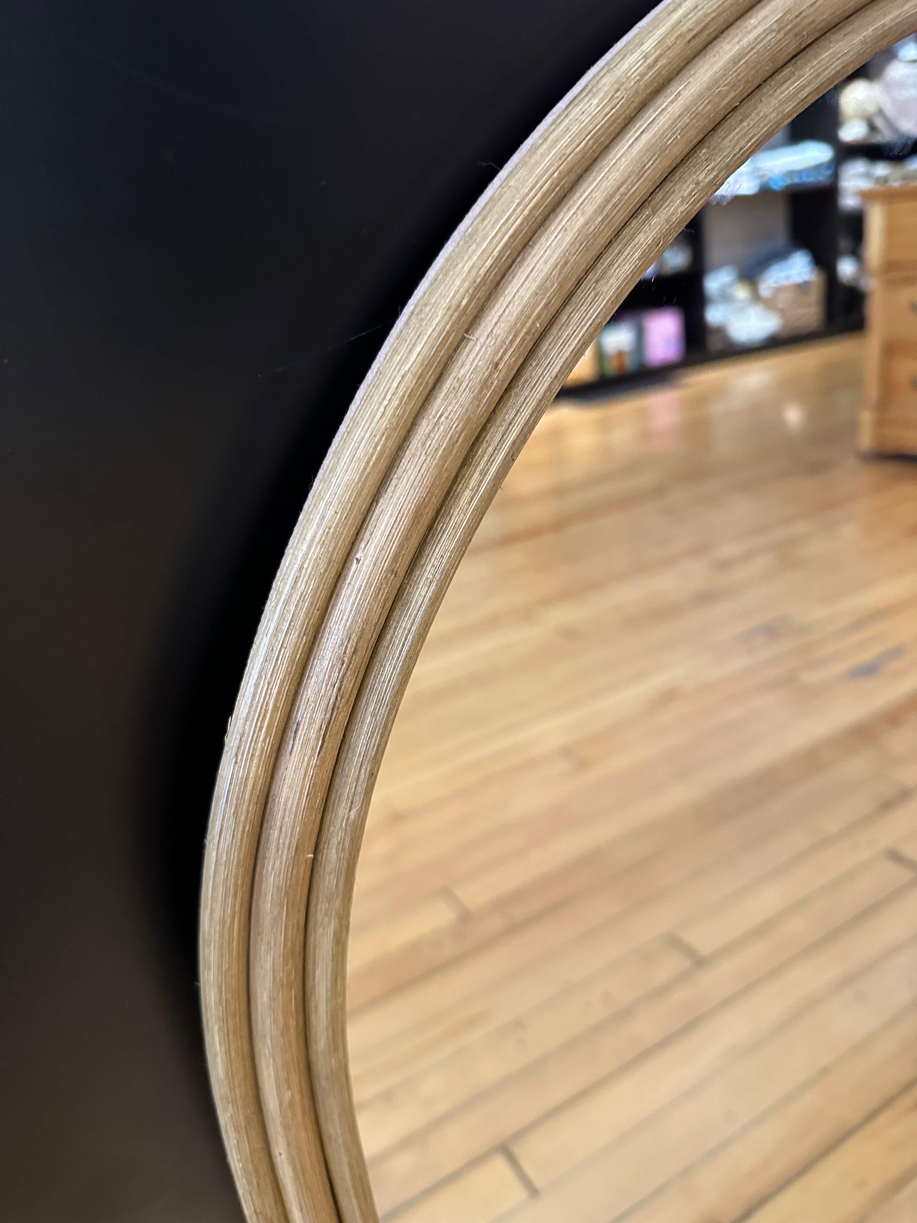 Arched Wicker Mirror