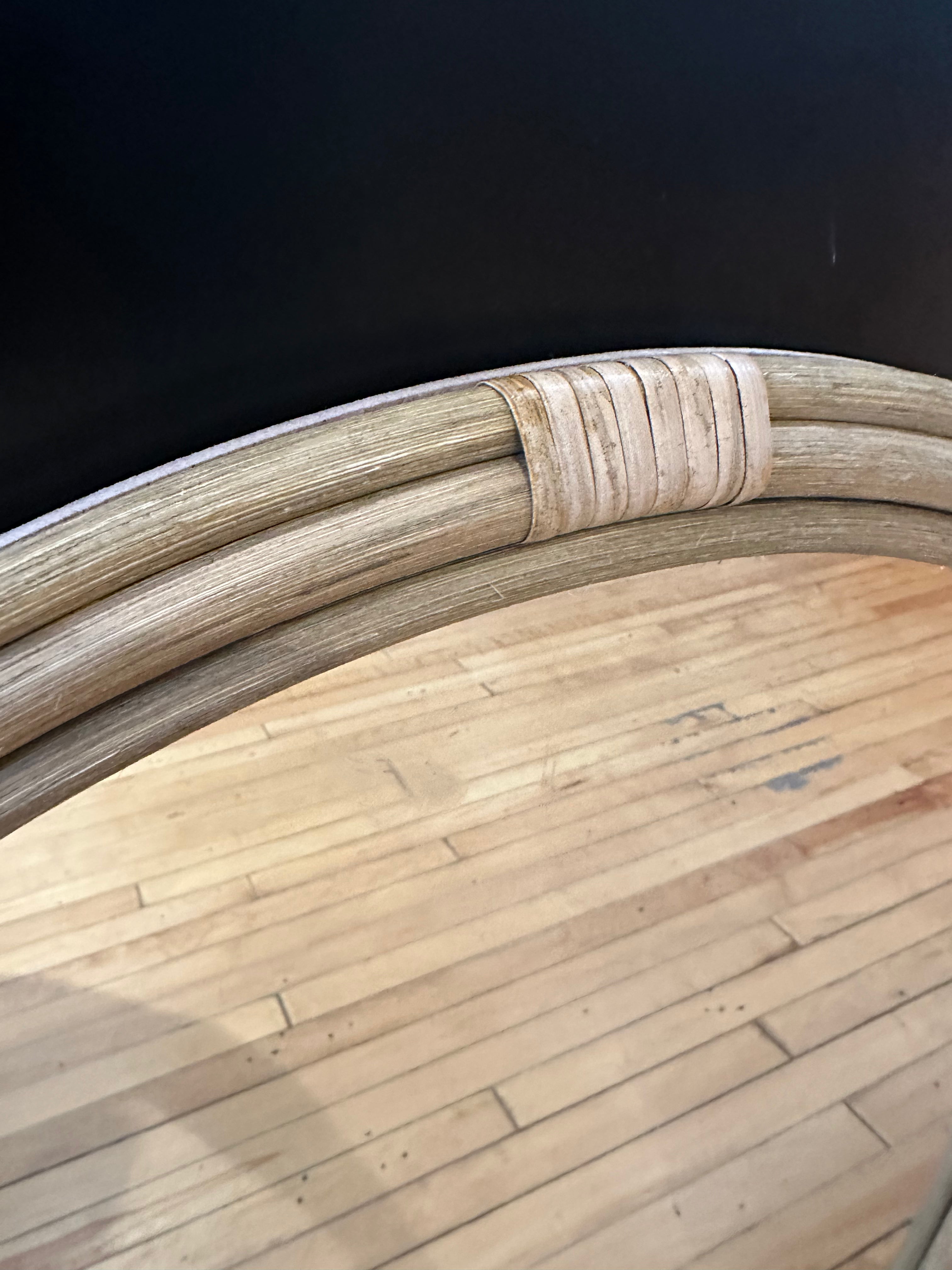 Arched Wicker Mirror