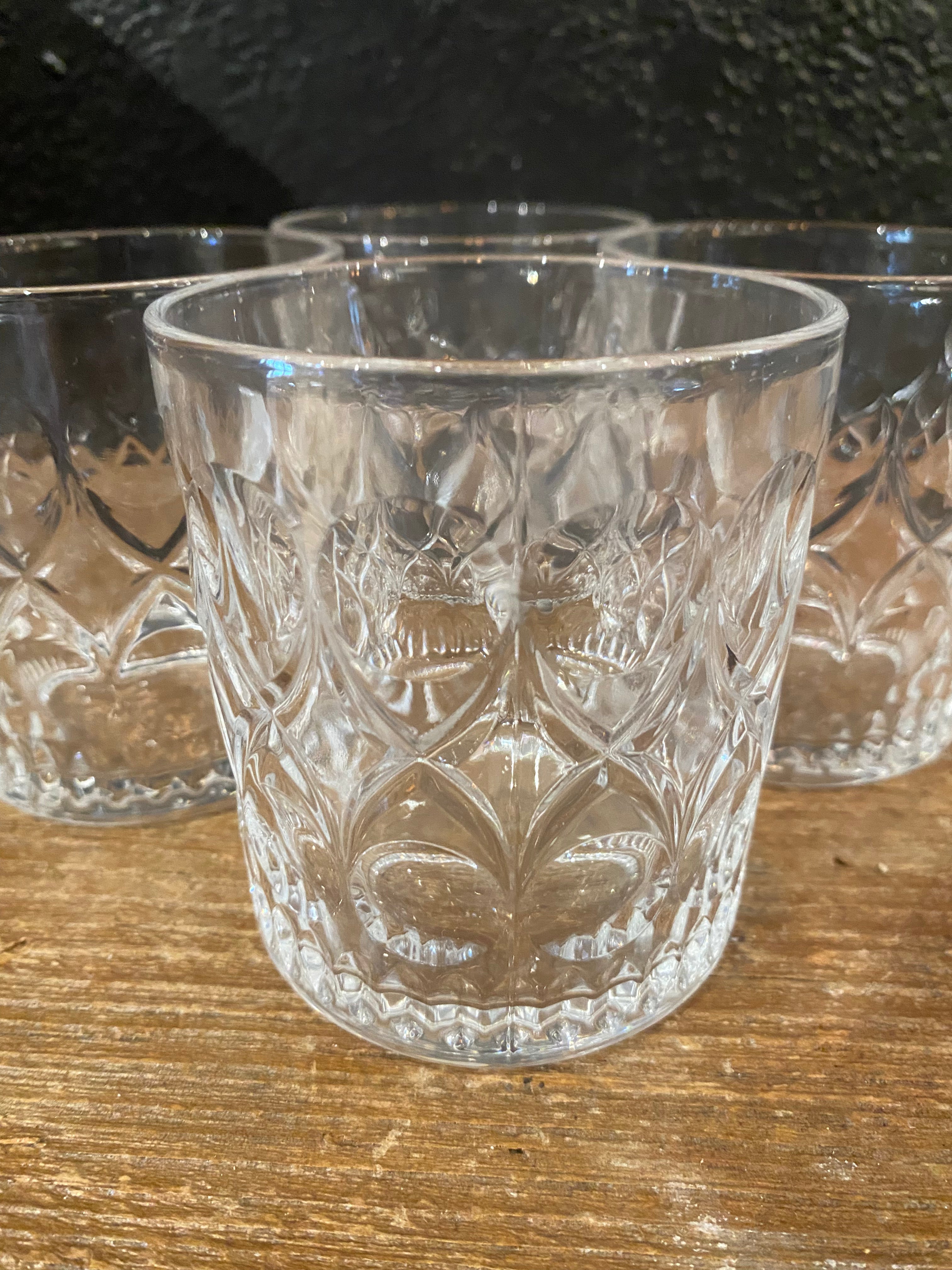 Crystal Cut Rocks Glasses | Set Of Four