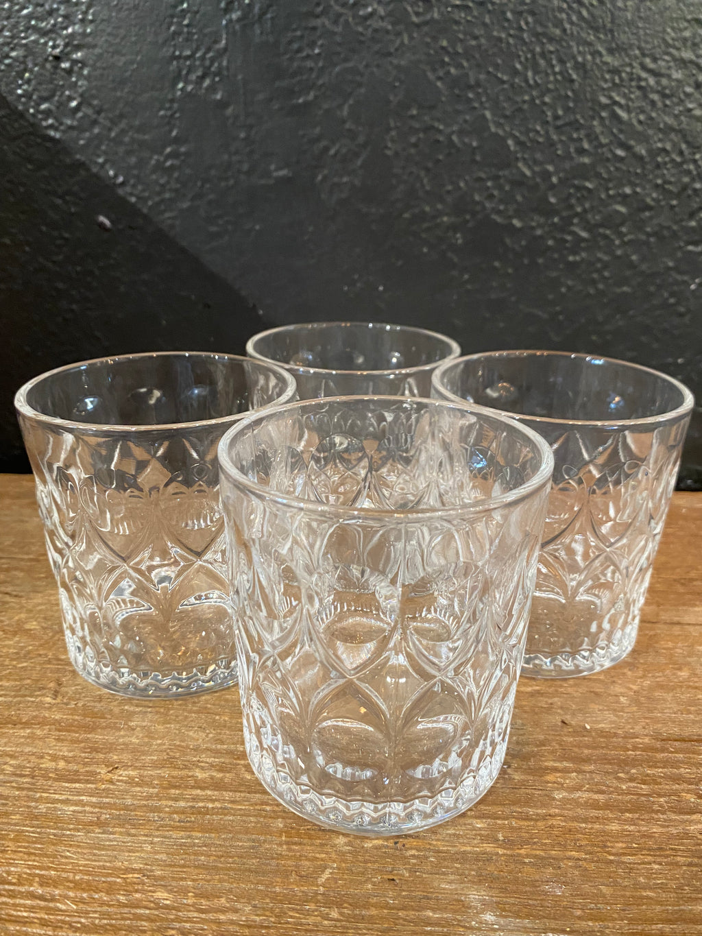 Crystal Cut Rocks Glasses | Set Of Four