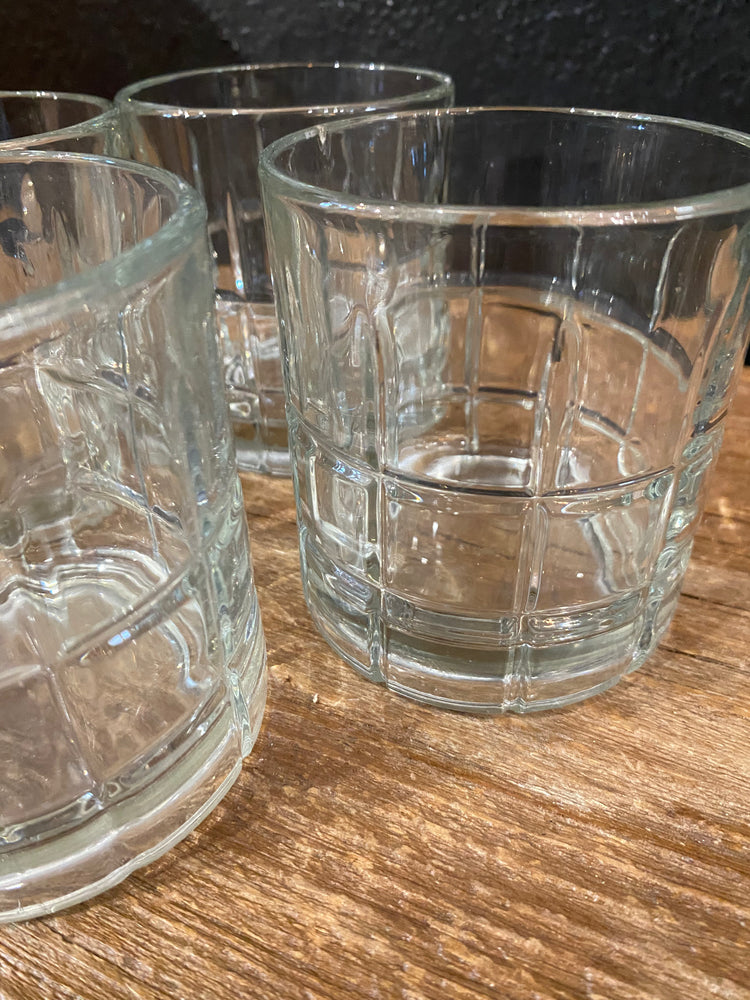 Plaid Patterned Rocks Glasses | Set Of Four