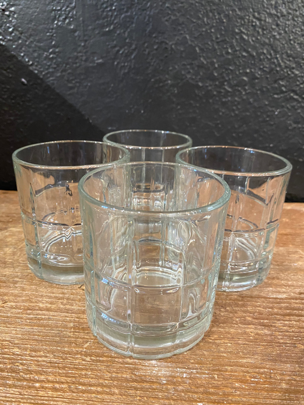 Plaid Patterned Rocks Glasses | Set Of Four