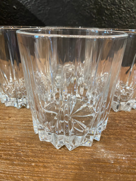 Crystal Cut Rocks Glasses | Set Of Four