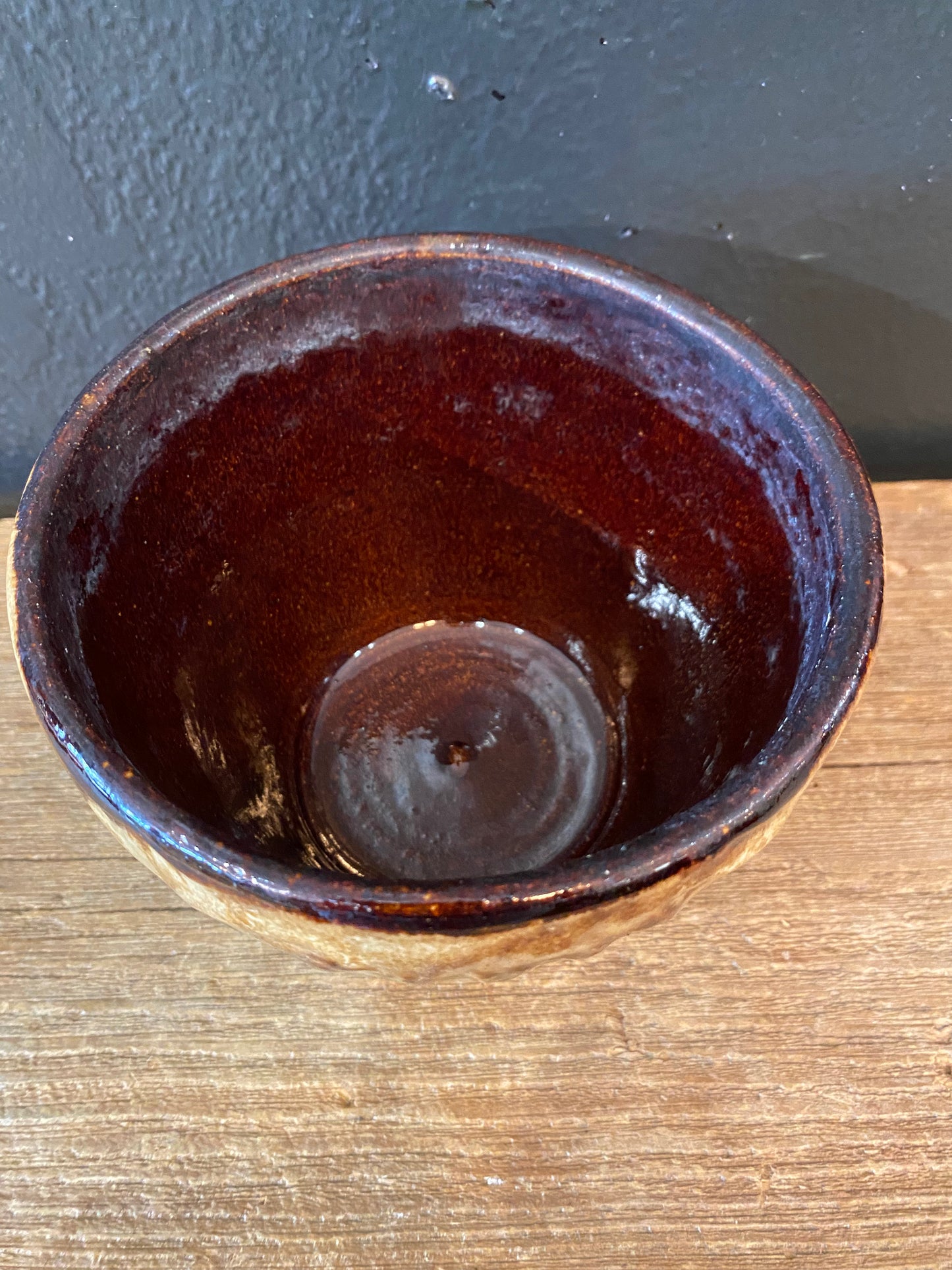 Vintage Drip Glaze Planter
