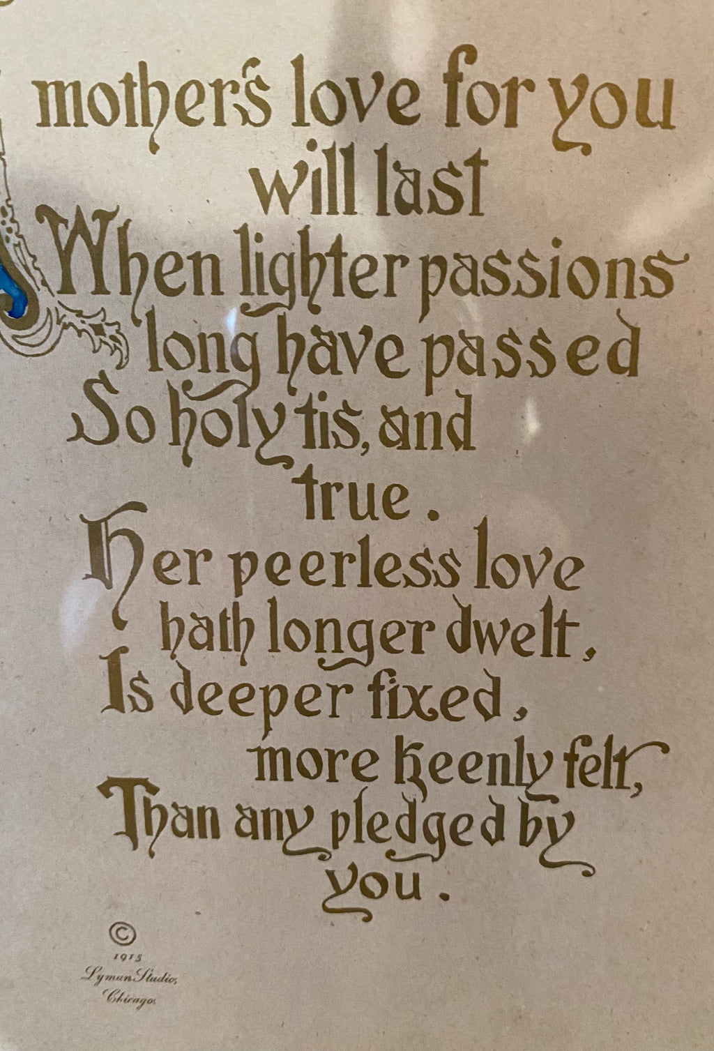 Framed “Mother” Print