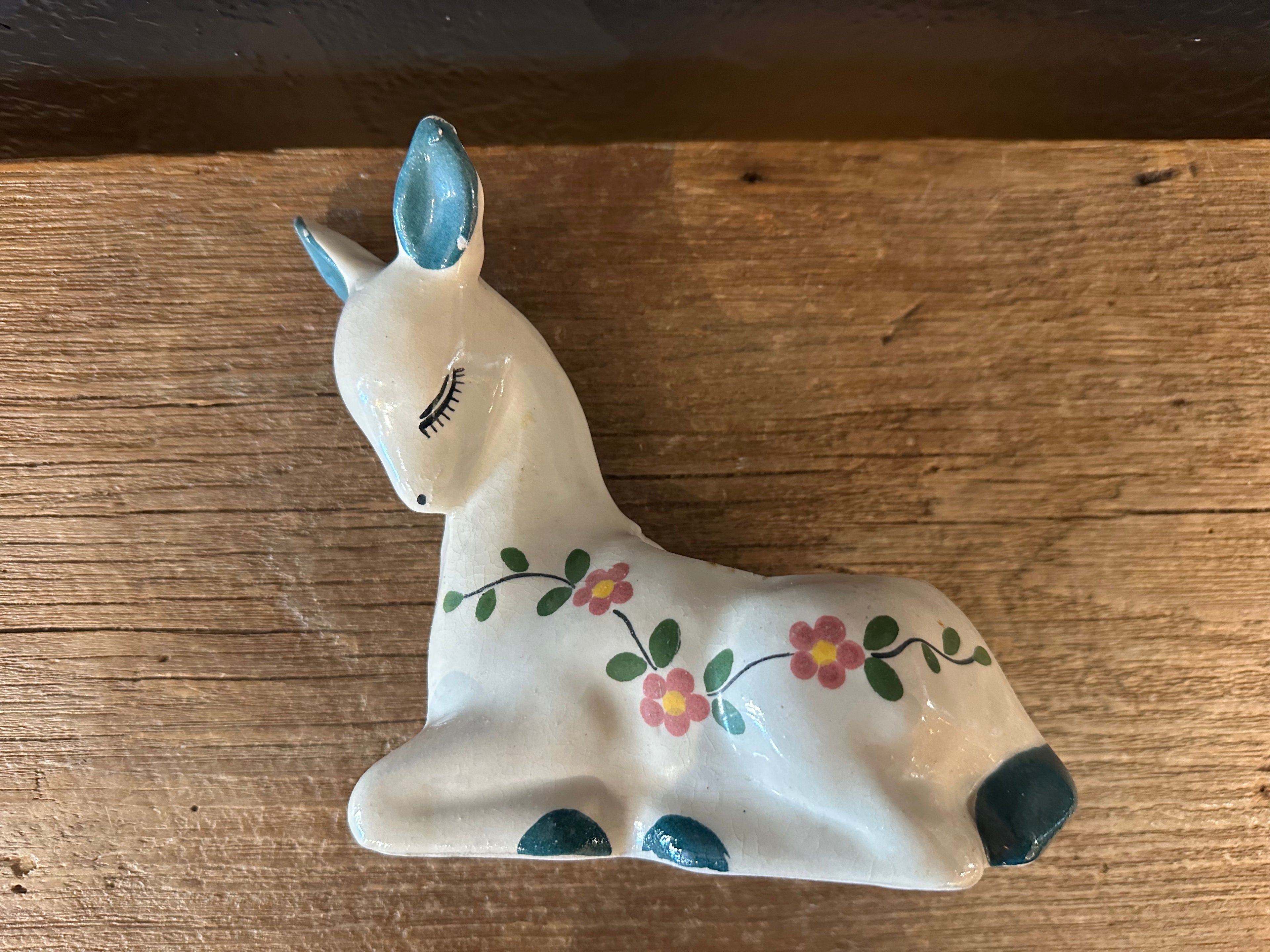 Hand Painted Deer Planter