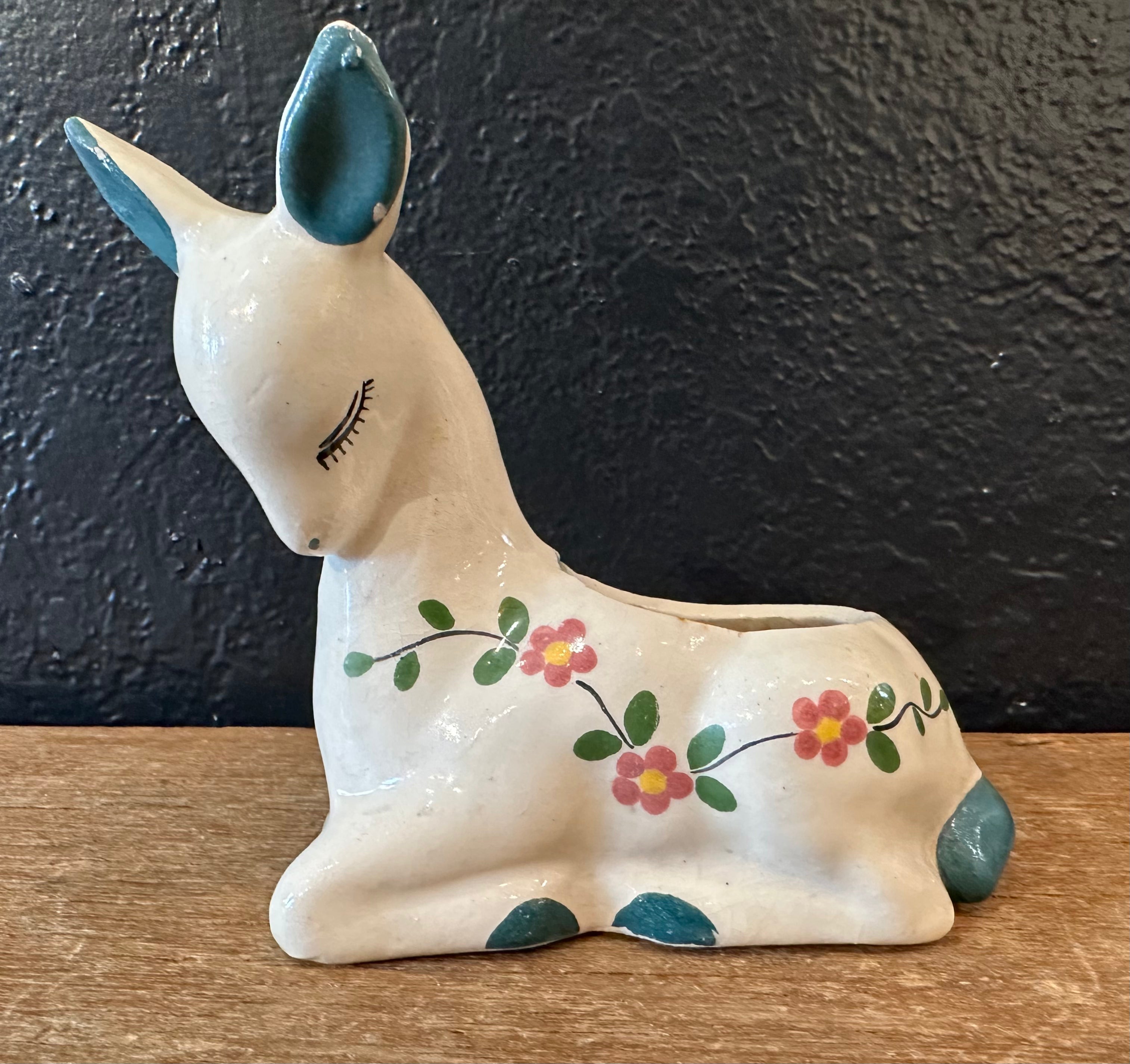 Hand Painted Deer Planter