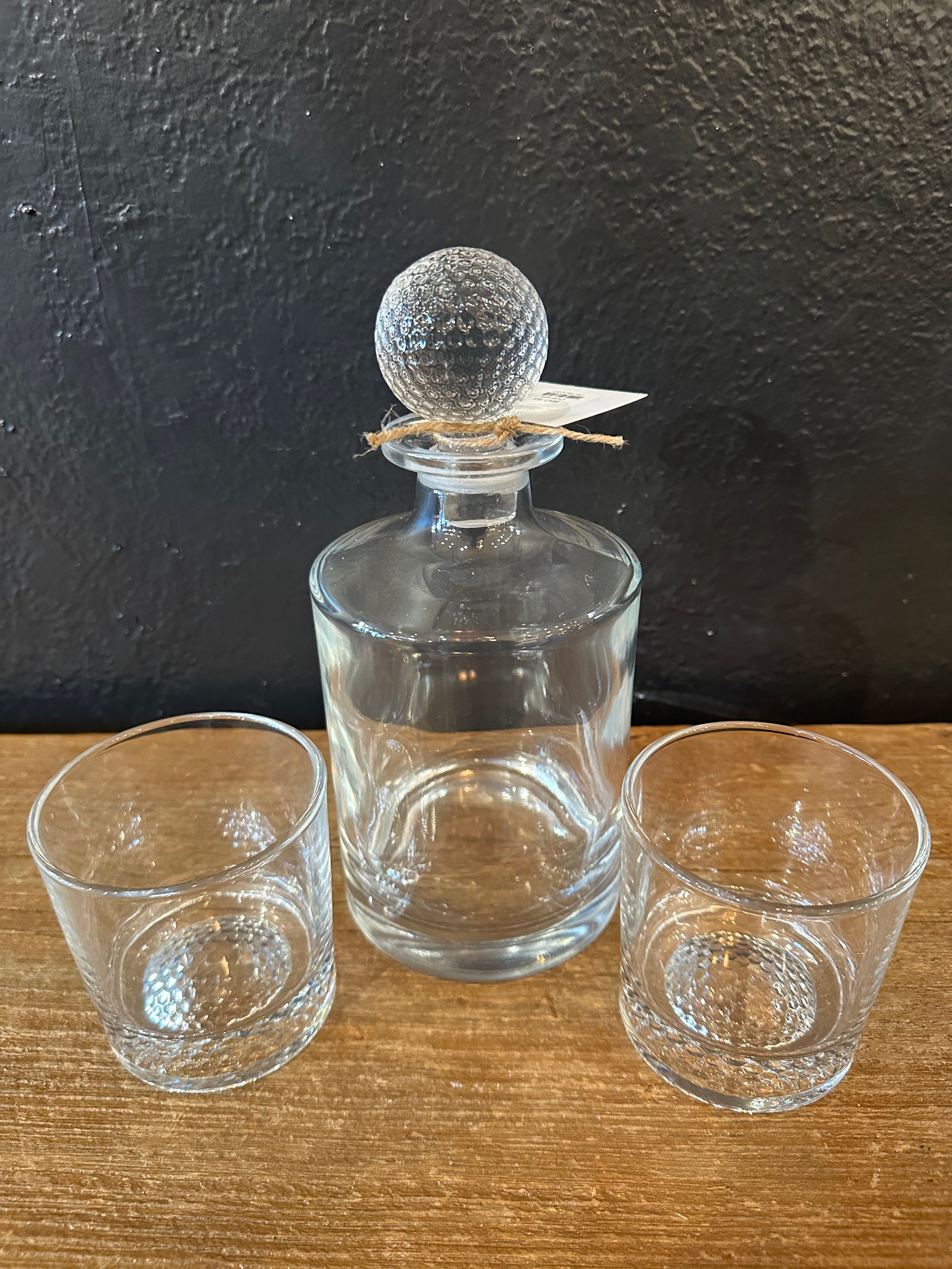 Golf Decanter & Matching Glasses