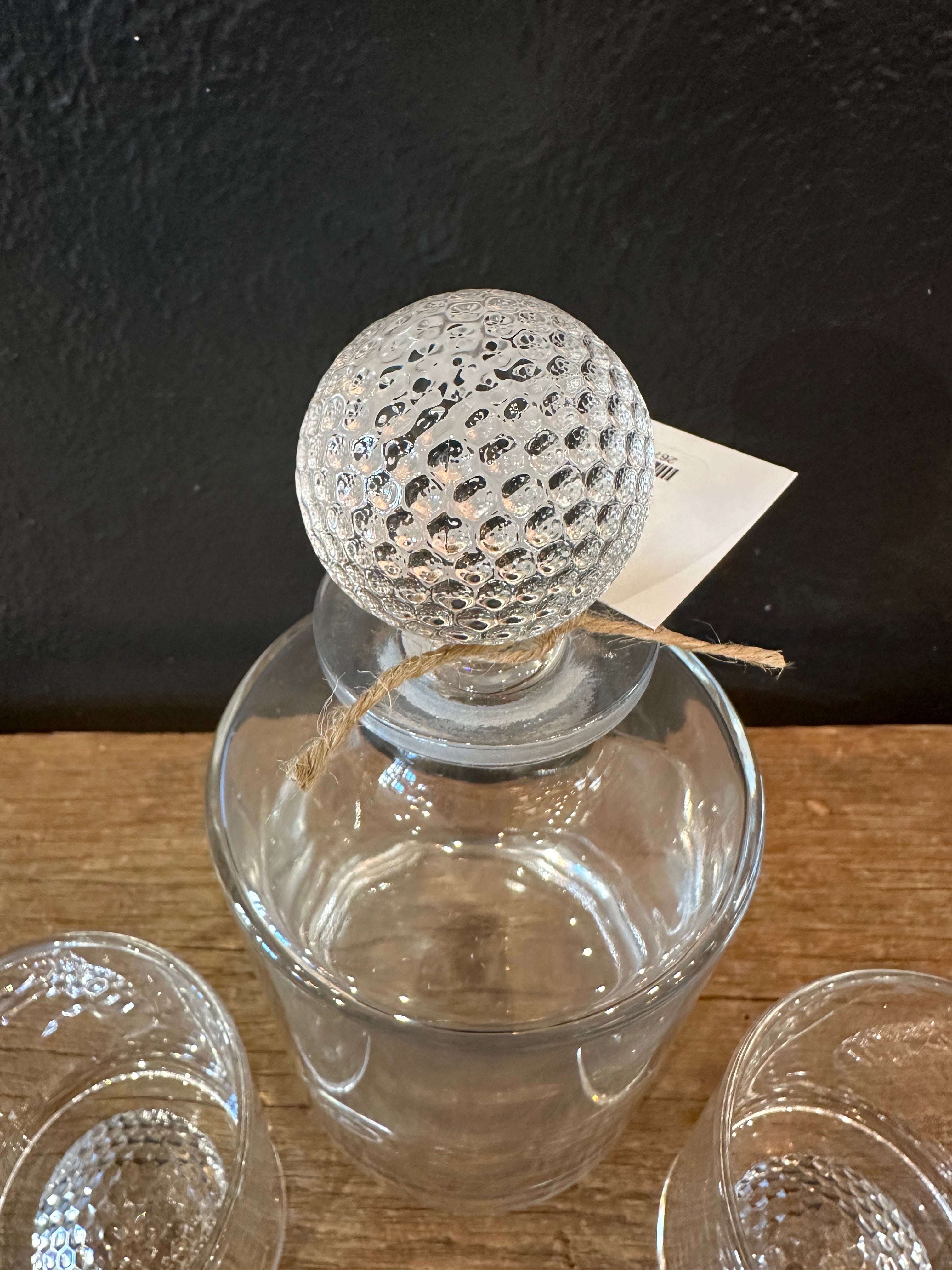 Golf Decanter & Matching Glasses