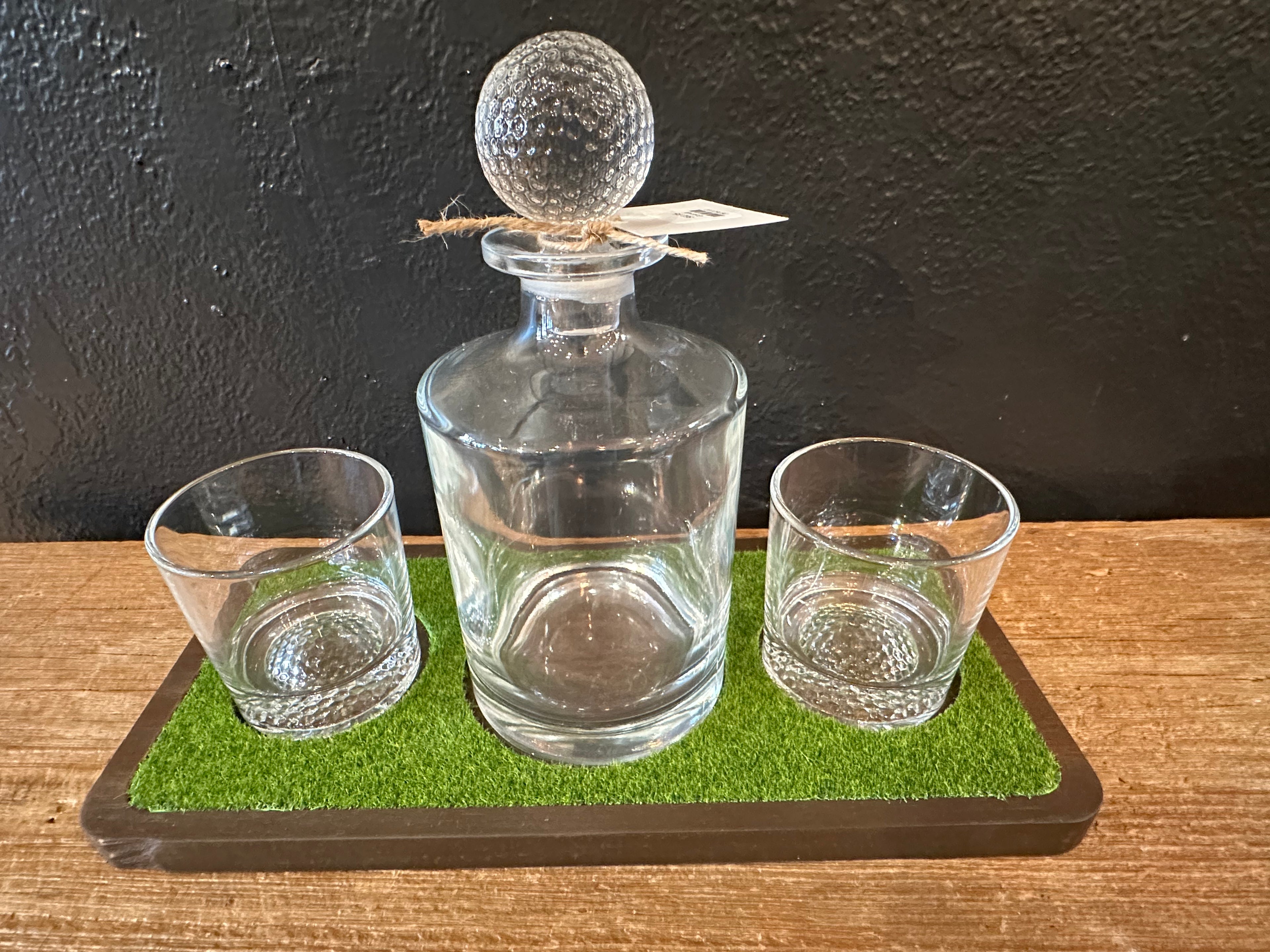 Golf Decanter & Matching Glasses